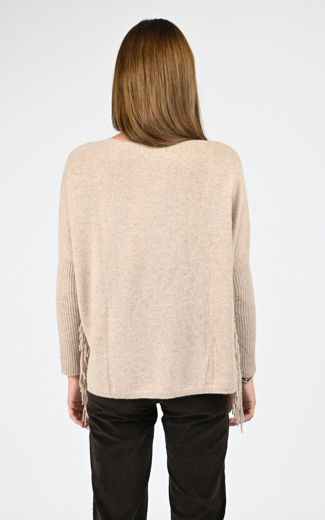 Pull poncho Textile Femme Notshy, modèle Livo 4704111c de couleur sandstone