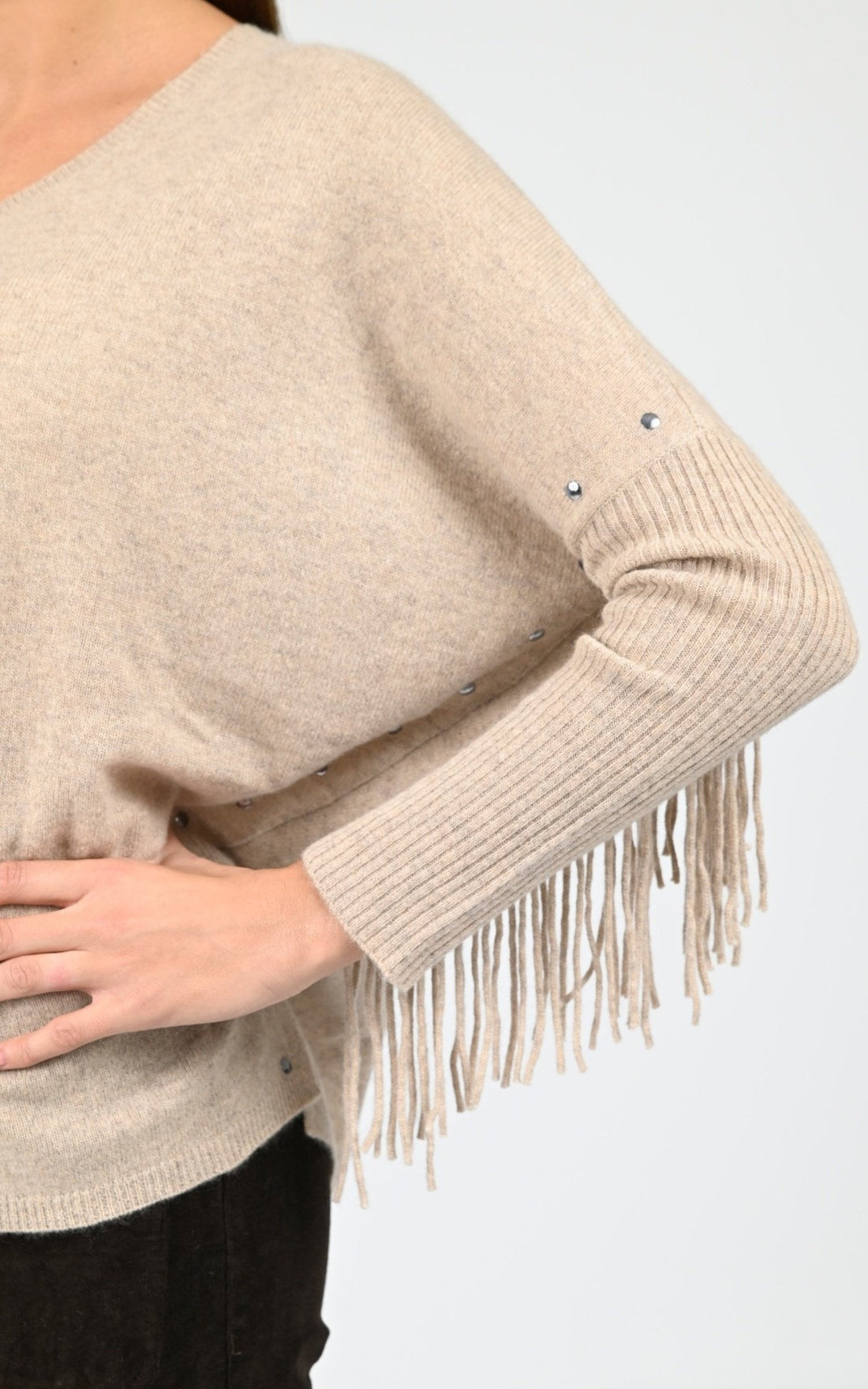 Pull poncho Textile Femme Notshy, modèle Livo 4704111c de couleur sandstone