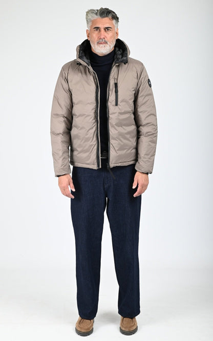 Bl doudoune Textile Homme Canada Goose, modèle Lodge hoody 5078mb de couleur taupe grey 394