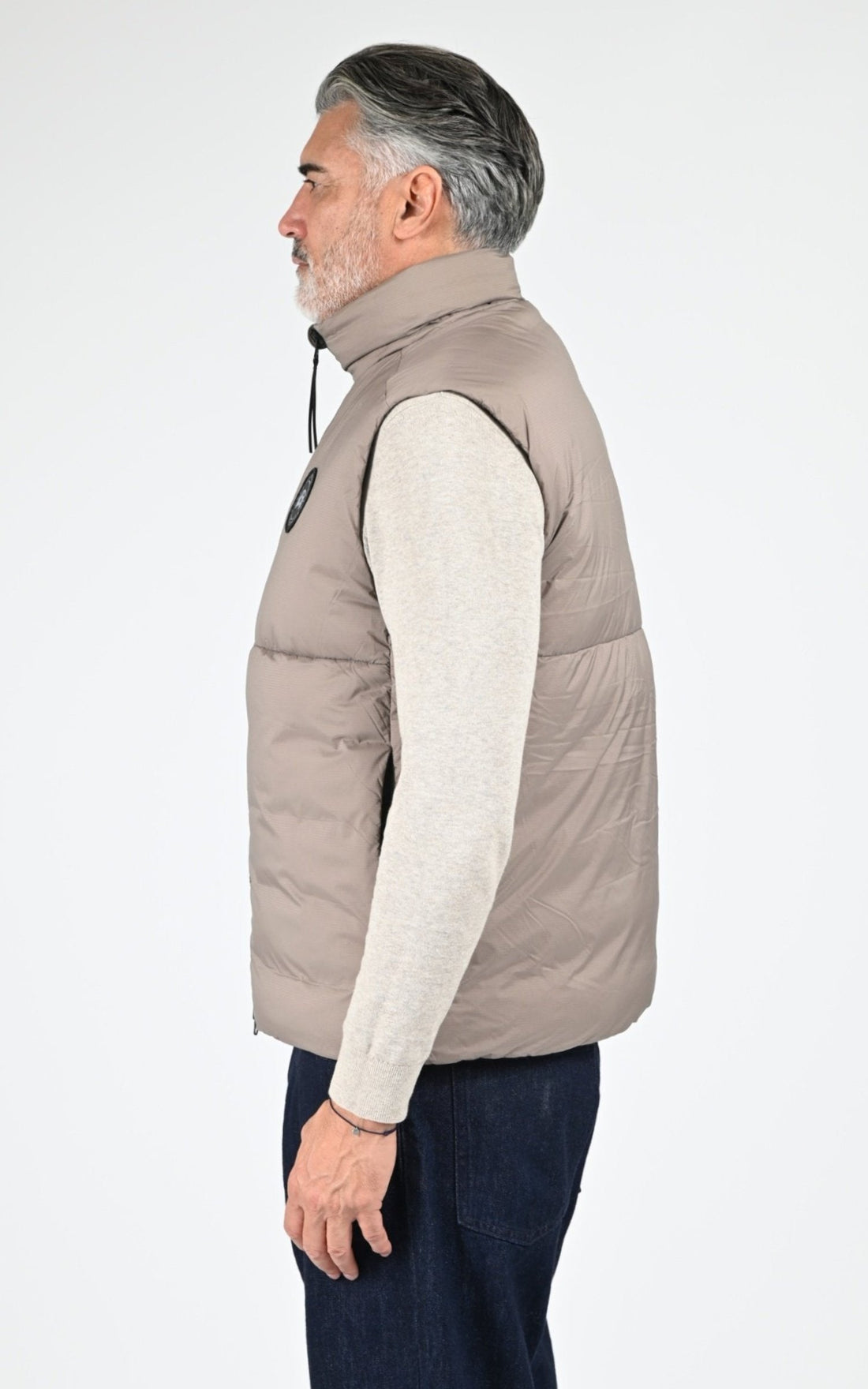 Gil doudoune Textile Homme Canada Goose, modèle Lodge vest 4160mb de couleur taupe grey 394