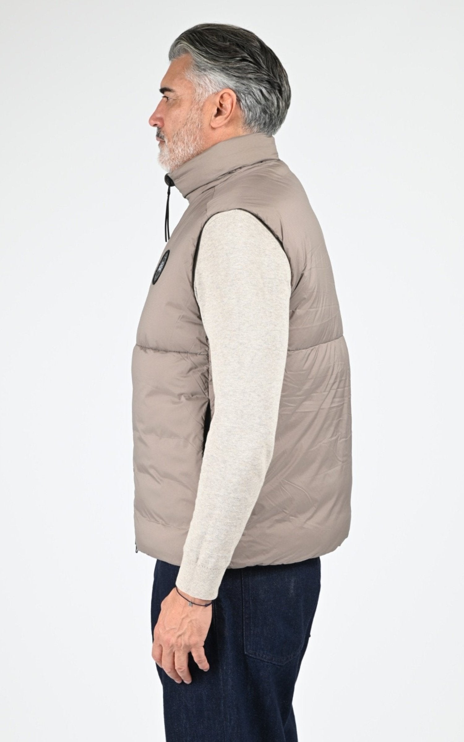 Gil doudoune Textile Homme Canada Goose, modèle Lodge vest 4160mb de couleur taupe grey 394
