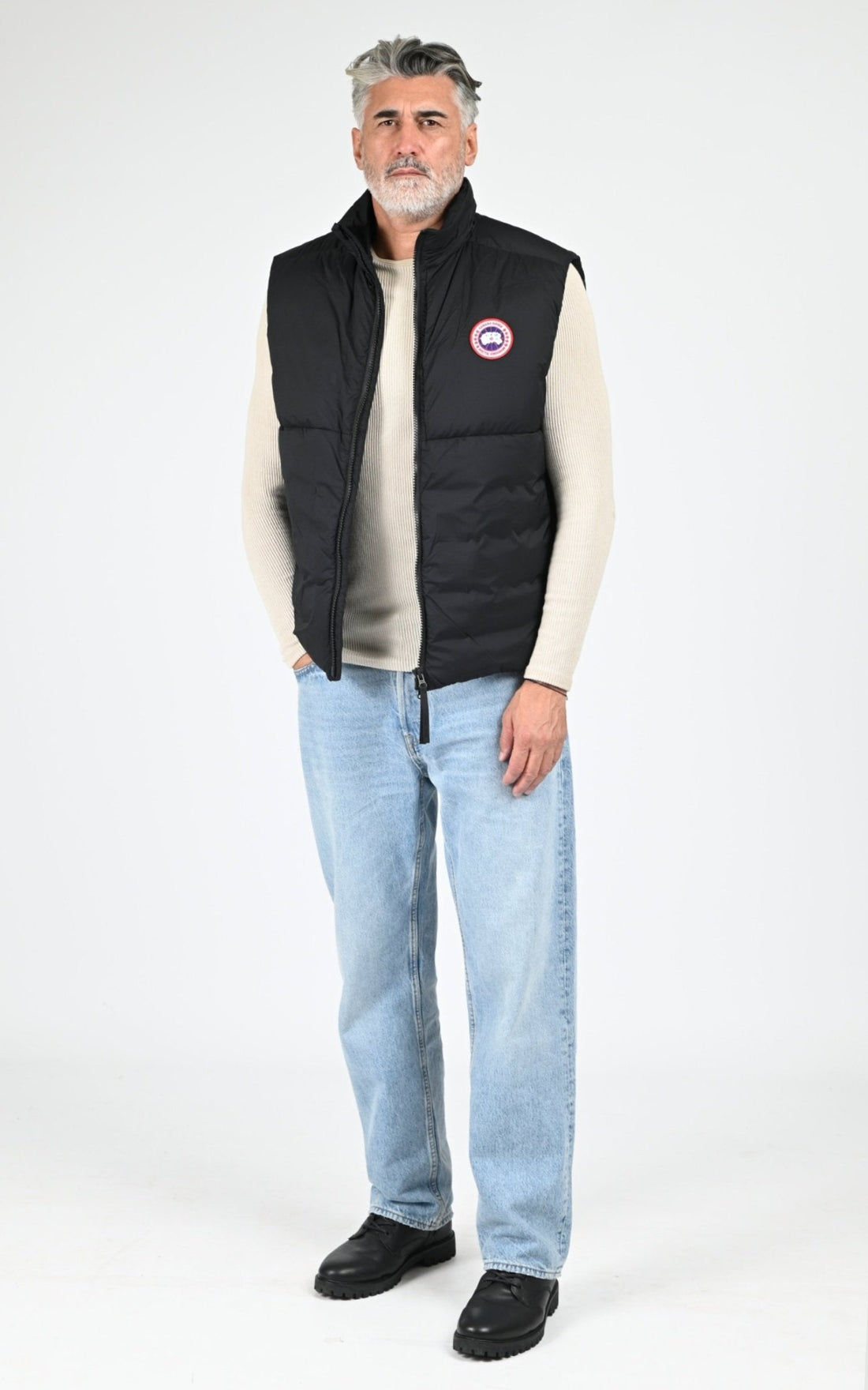 Gil doudoune Textile Homme Canada Goose, modèle Lodge vest 4160m de couleur black 61