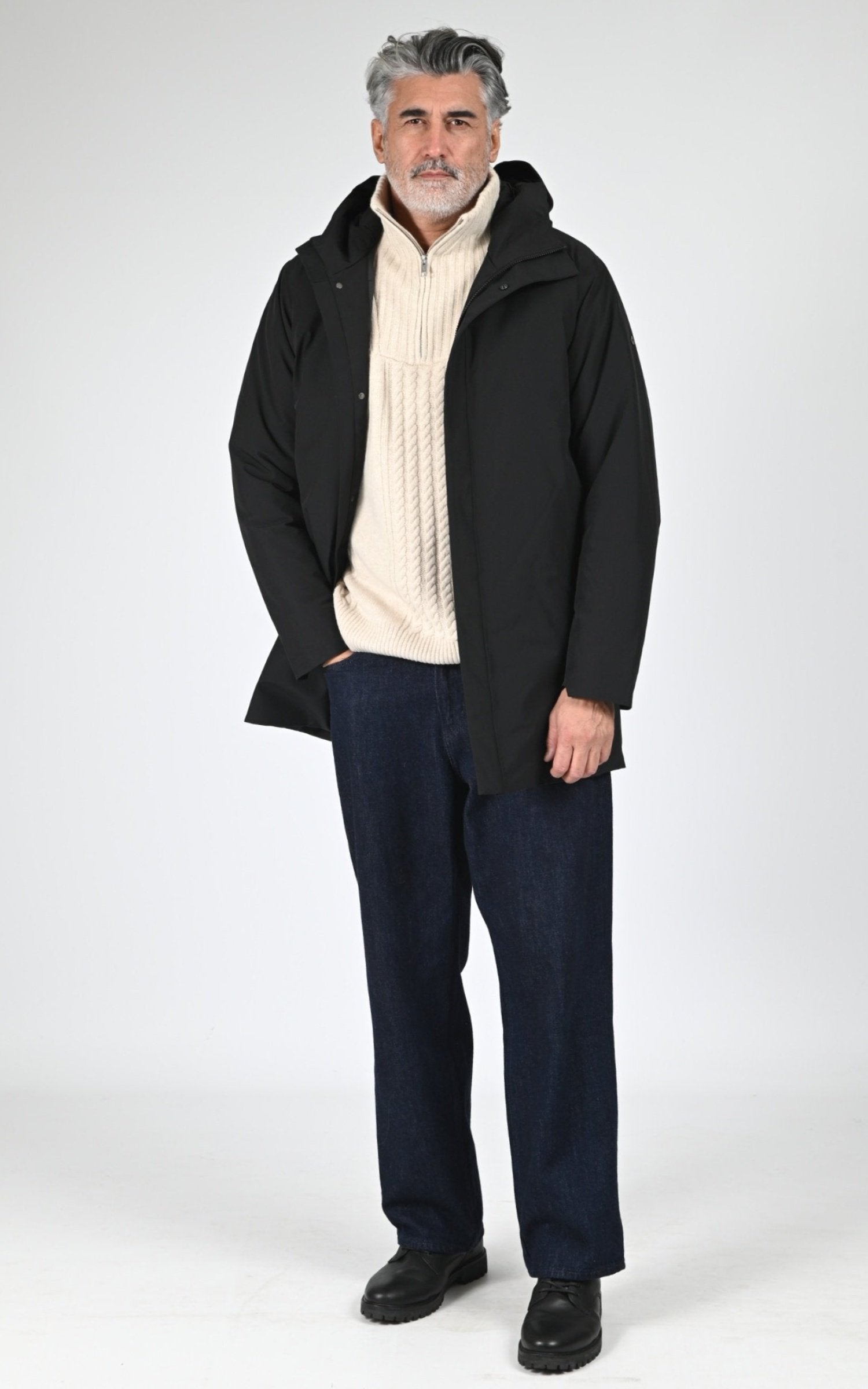 Parka Textile Homme Scandinavian Edition, modèle Loft ii de couleur onyx 2