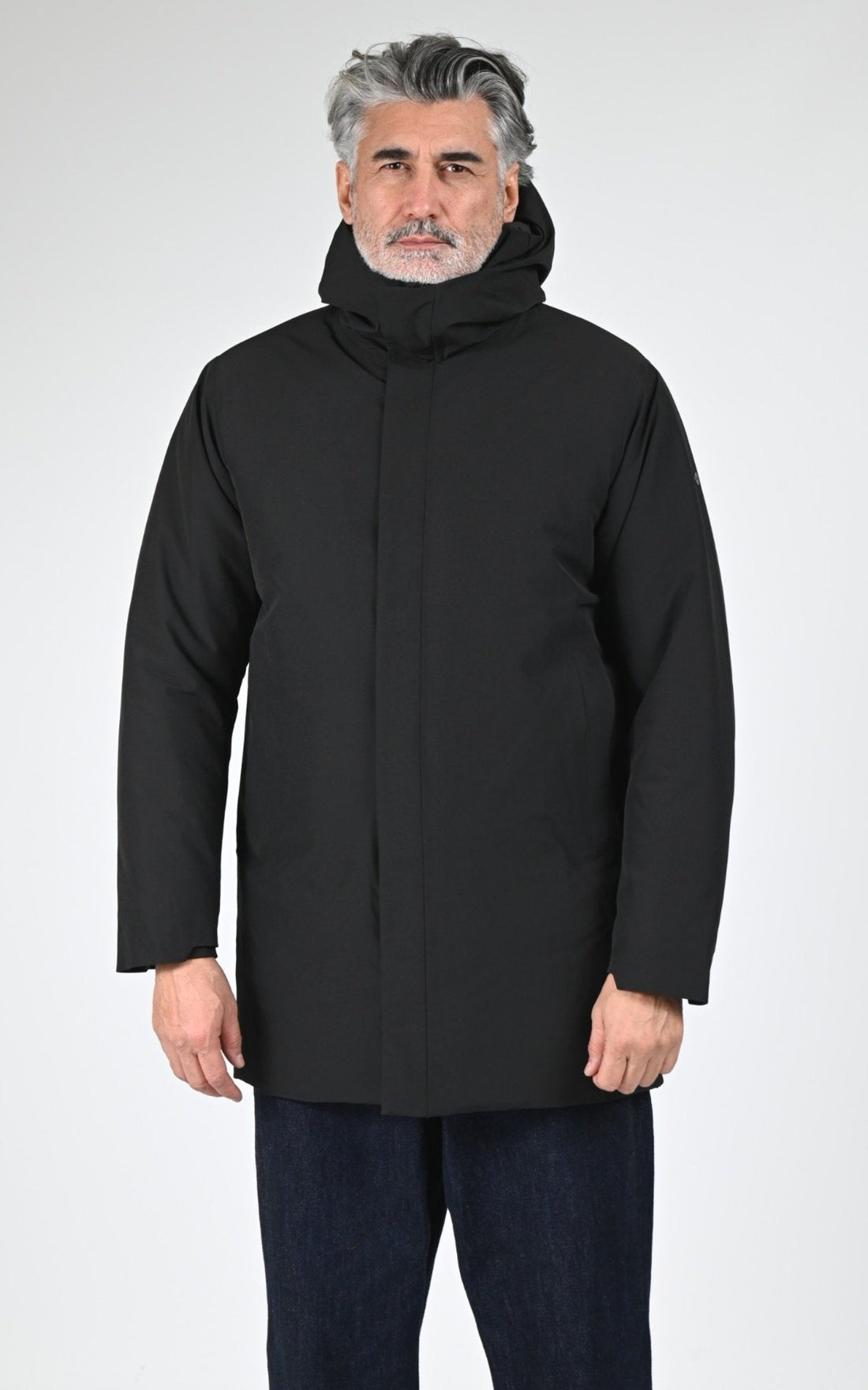 Parka Textile Homme Scandinavian Edition, modèle Loft ii de couleur onyx