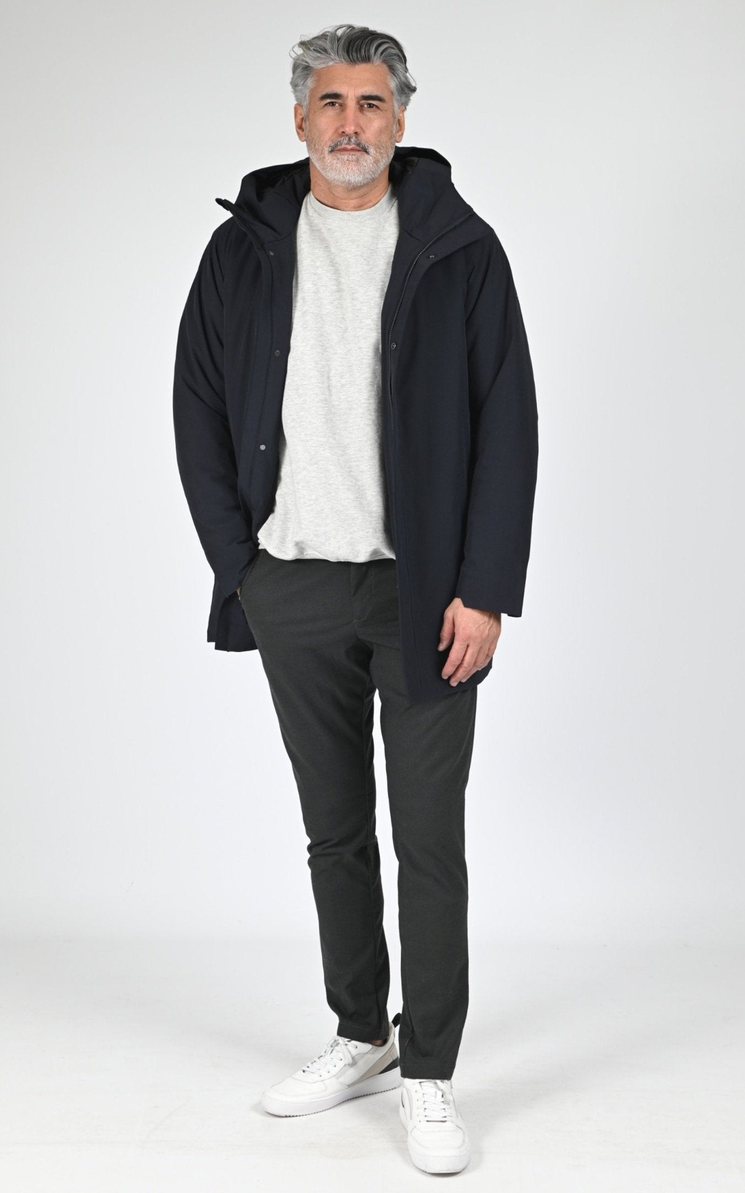 Parka Textile Homme Scandinavian Edition, modèle Loft ii de couleur midnight blue 2