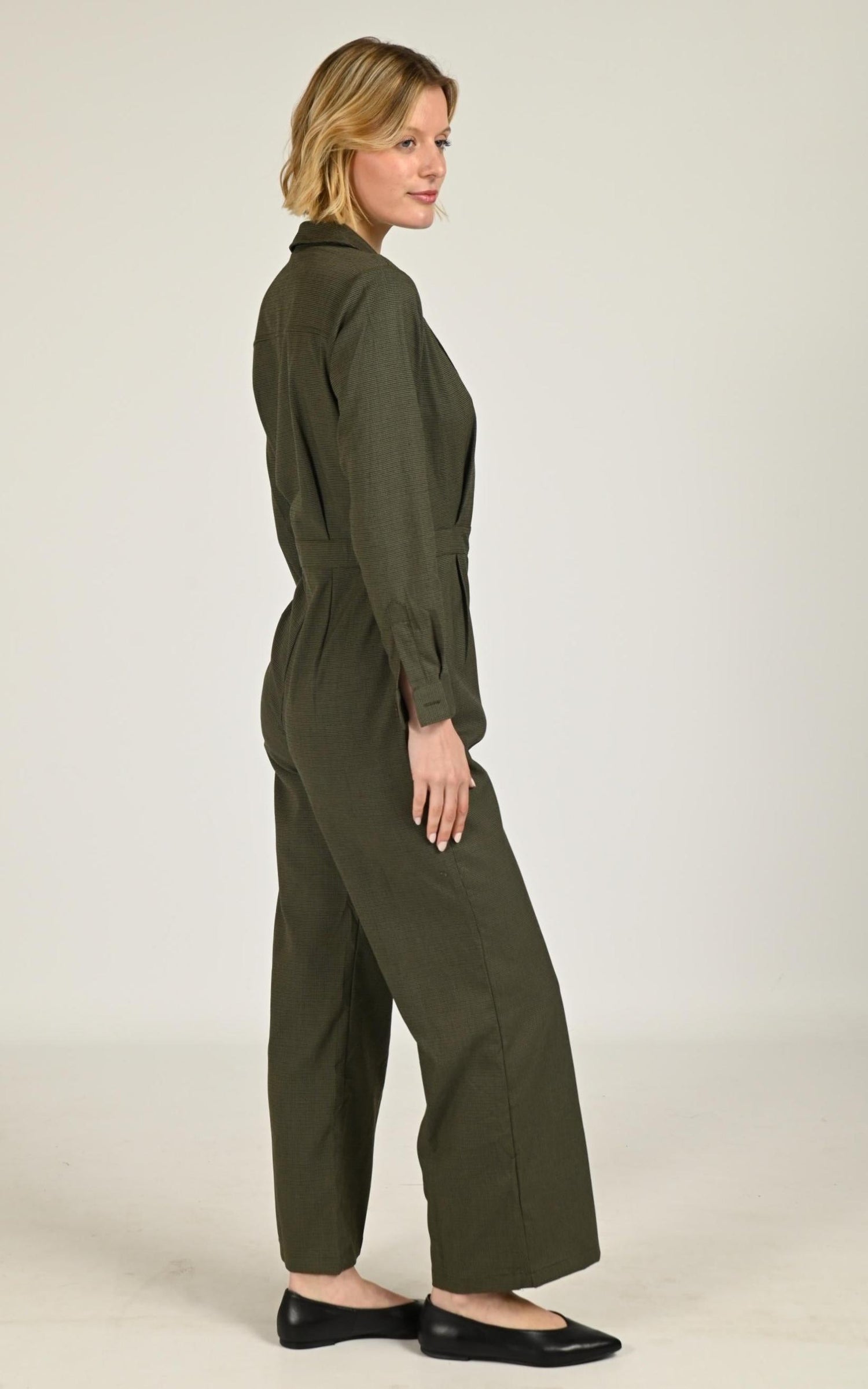 Pantalon Textile Femme La Petite Etoile, modèle Lola de couleur kaki 2