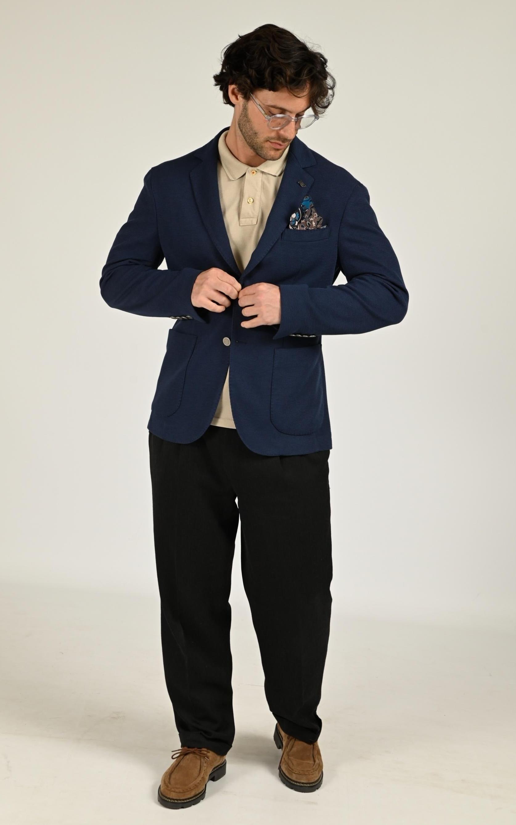 Veste Textile Homme Bob, modèle Lord de couleur blu