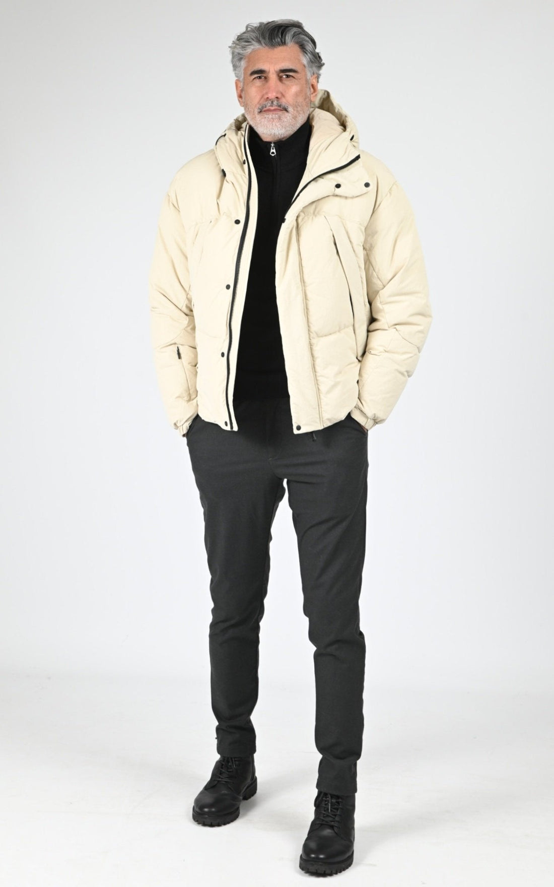 Ves doudoune Textile Homme Jg1, modèle Mag-3 down jacket de couleur bone