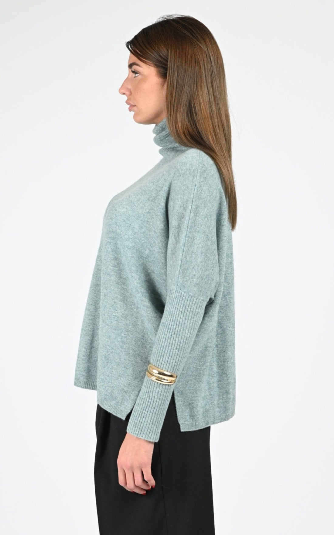 Pull Textile Femme Notshy, modèle Margareth 4704003c de couleur aquamarine