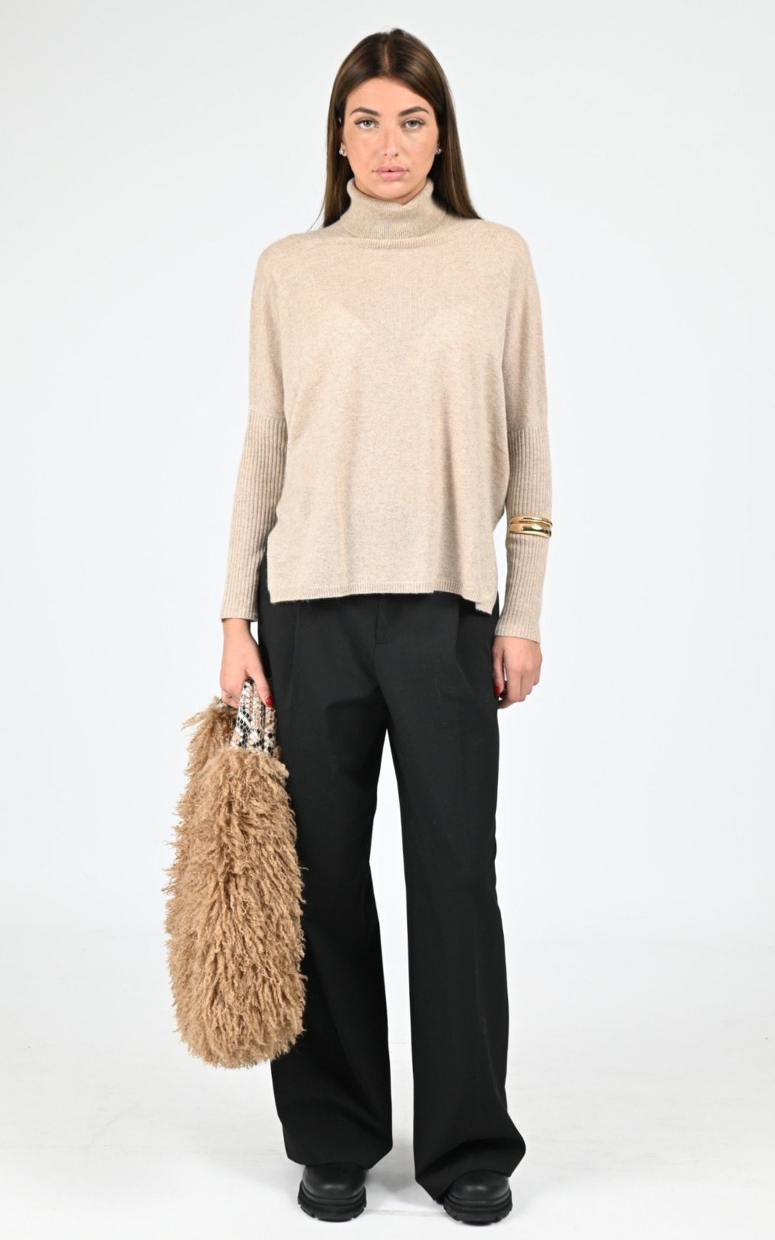 Pull Textile Femme Notshy, modèle Margareth 4704003c de couleur sandstone