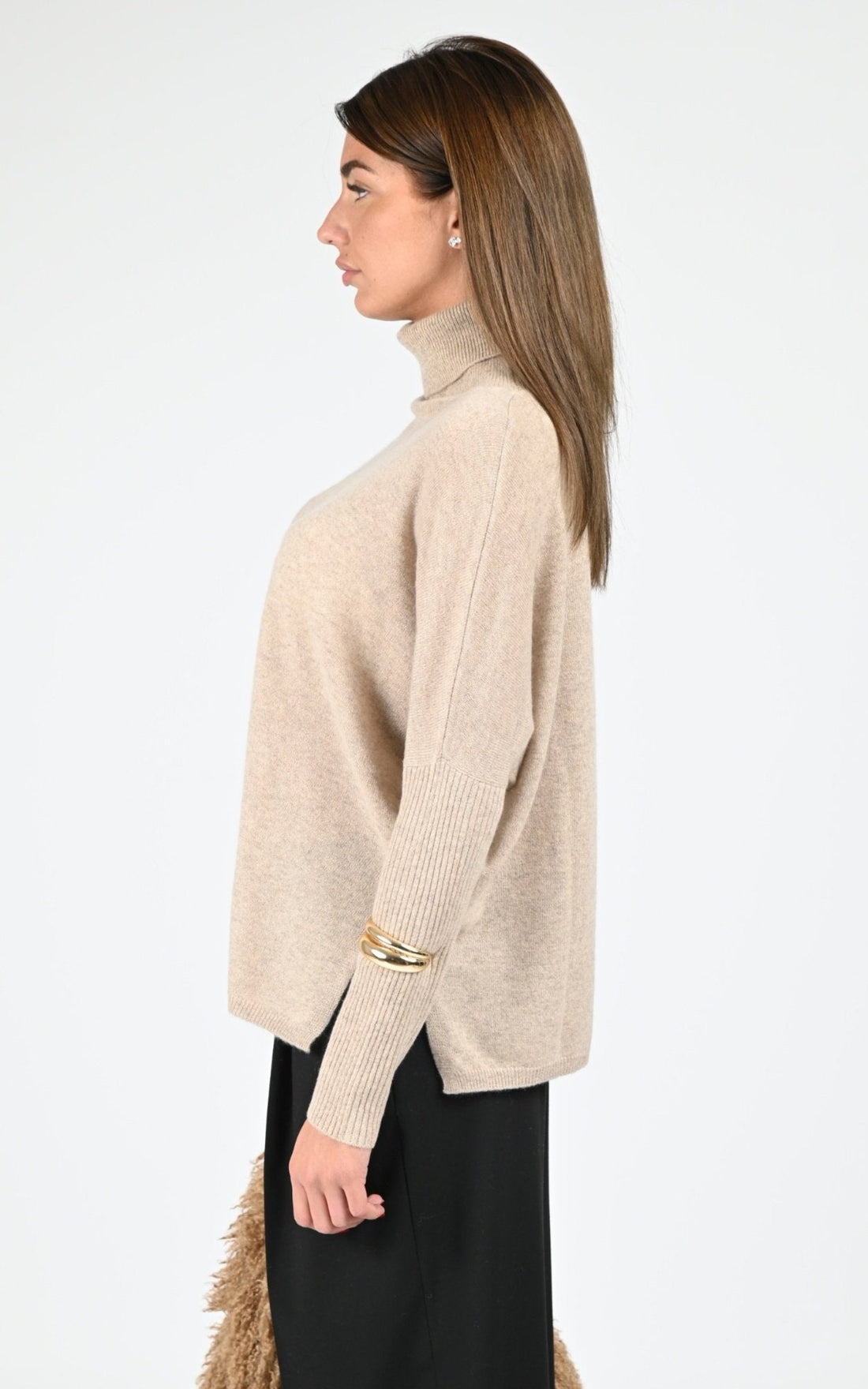Pull Textile Femme Notshy, modèle Margareth 4704003c de couleur sandstone