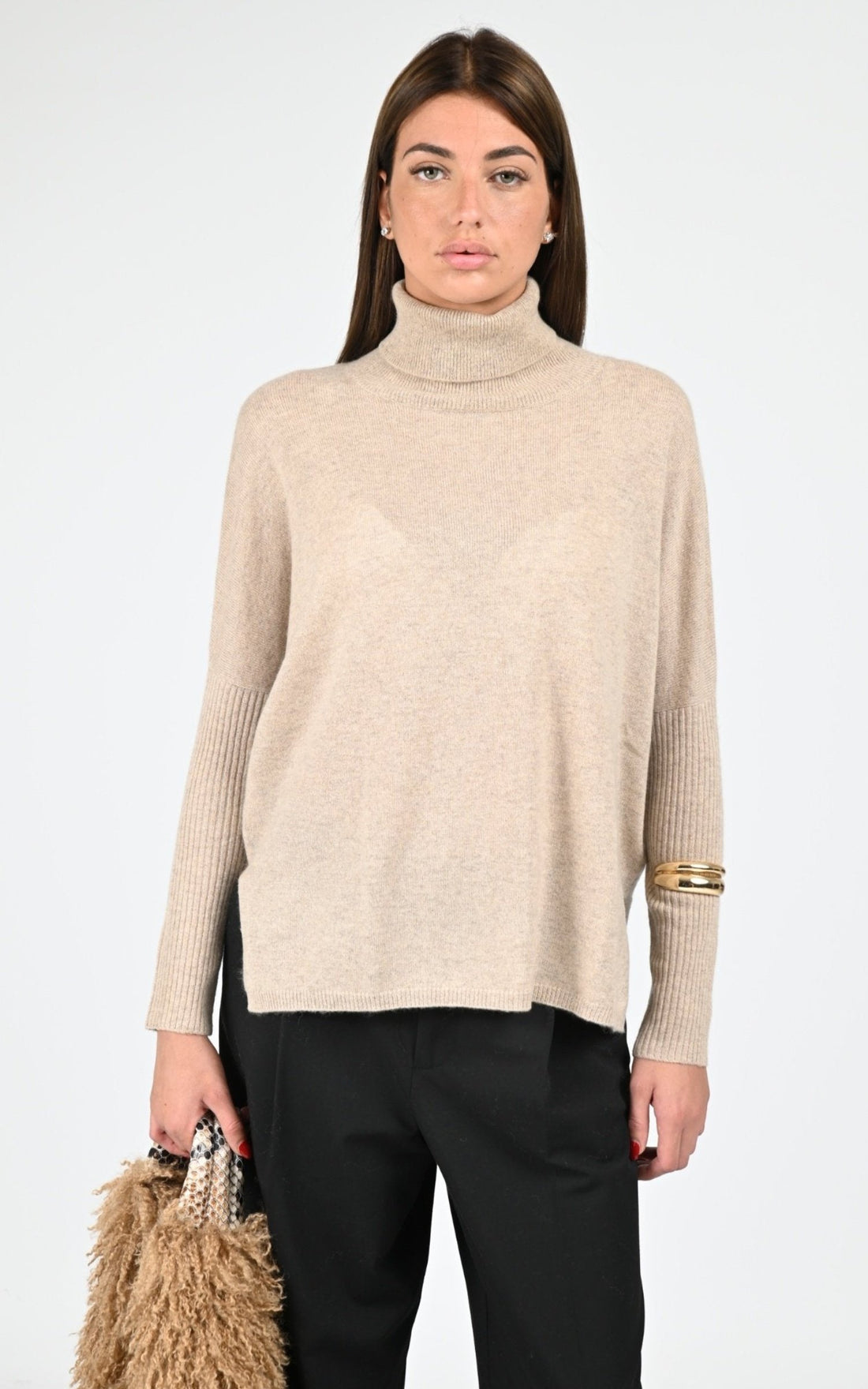 Pull Textile Femme Notshy, modèle Margareth 4704003c de couleur sandstone