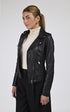 Perfecto Cuir Femme La canadienne, modèle Melanie de couleur noir
