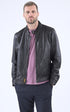Blouson Cuir Homme Daytona 73, modèle Mercer 103391 de couleur noir