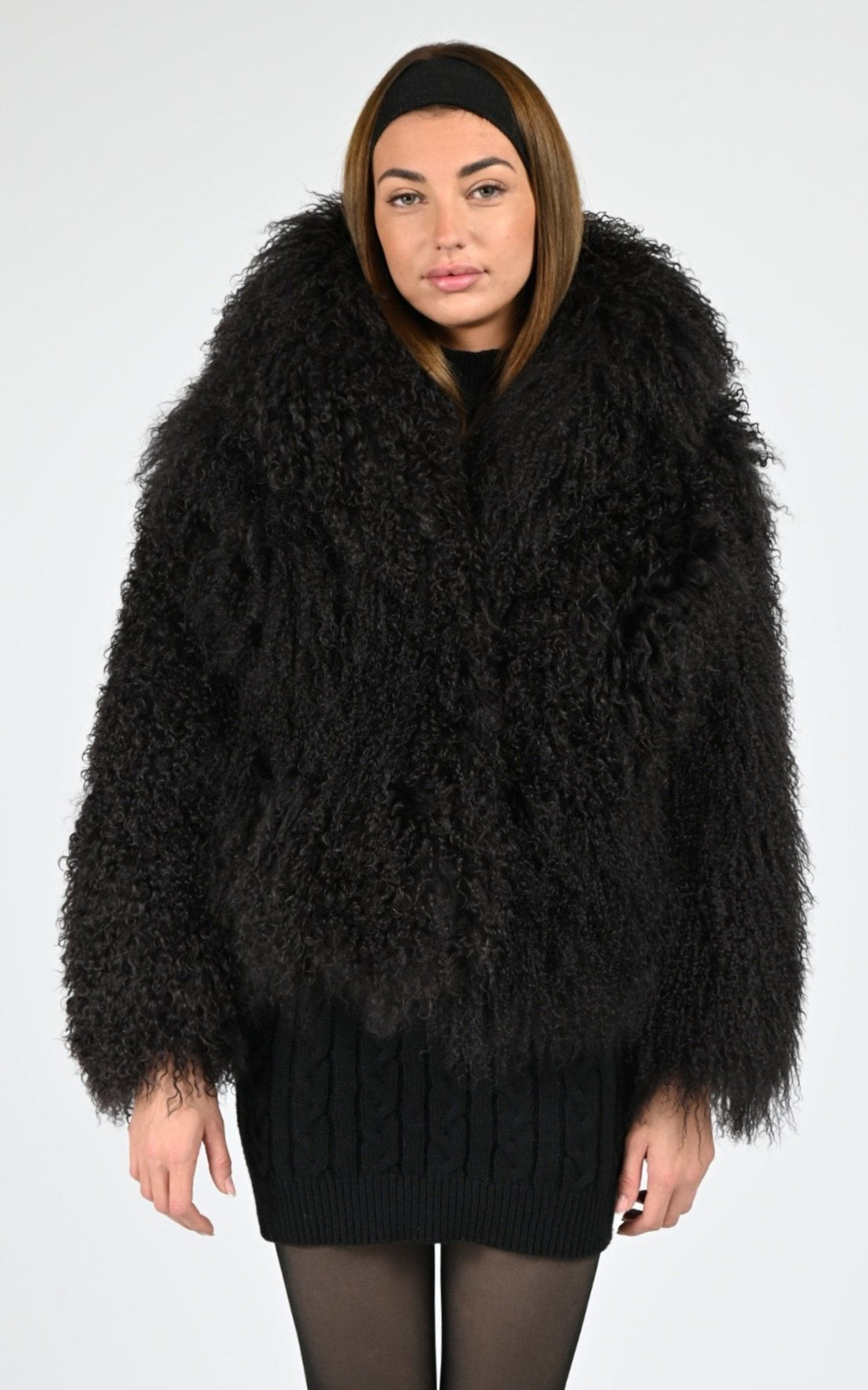 Veste Fourrure Femme Flo-Clo, modèle Miba de couleur moro