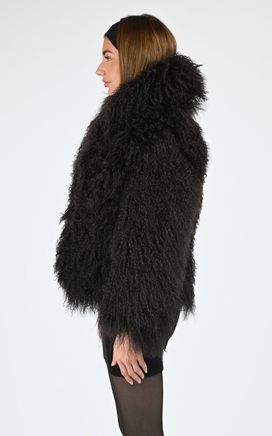 Veste Fourrure Femme Flo-Clo, modèle Miba de couleur moro
