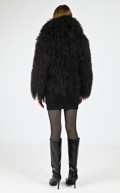 Veste Fourrure Femme Flo-Clo, modèle Miba de couleur moro
