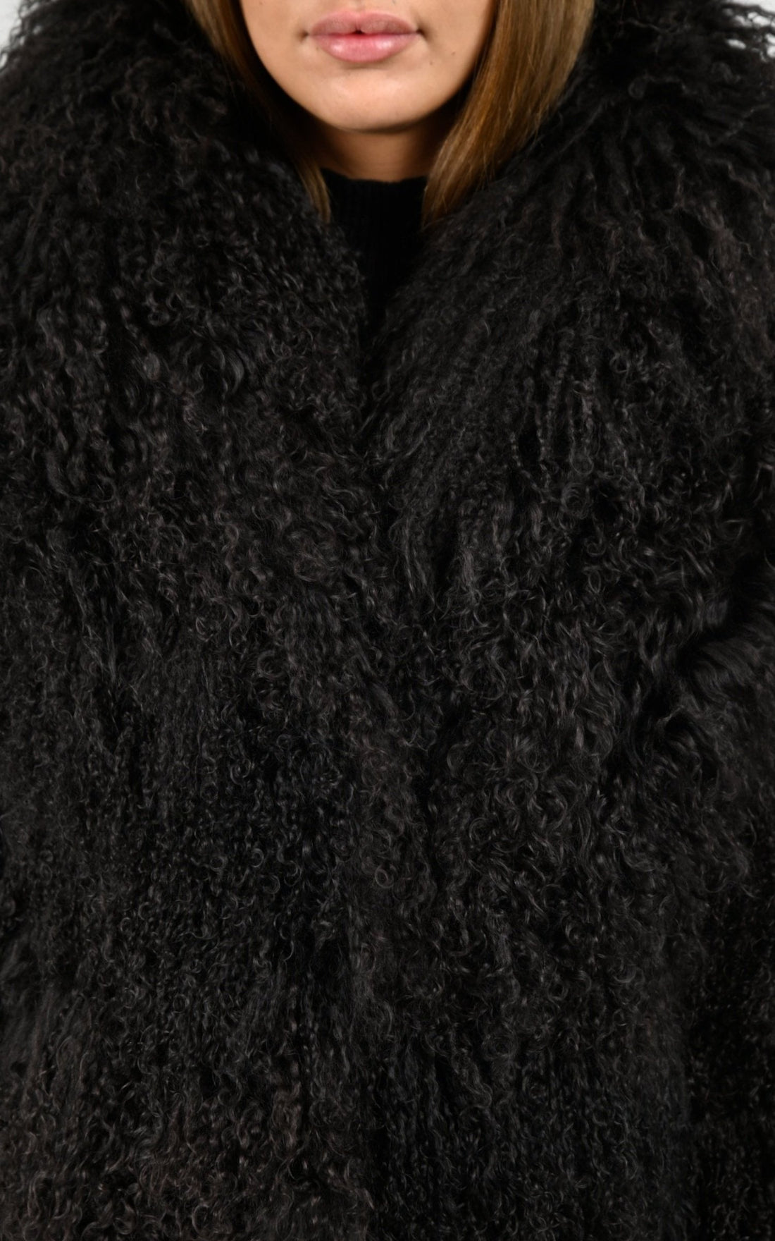 Veste Fourrure Femme Flo-Clo, modèle Miba de couleur moro