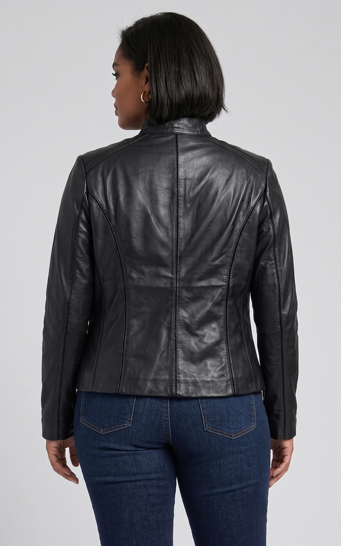 Blouson en cuir confort Haven noir