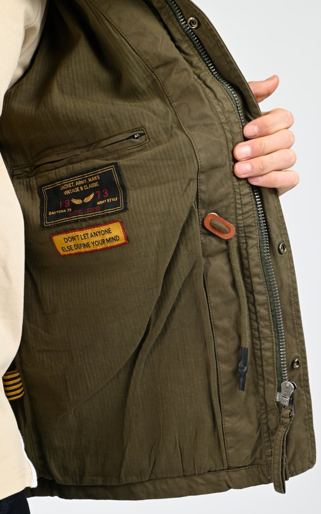 Veste Textile Homme Daytona 73, modèle Minos 104124 de couleur light khaki