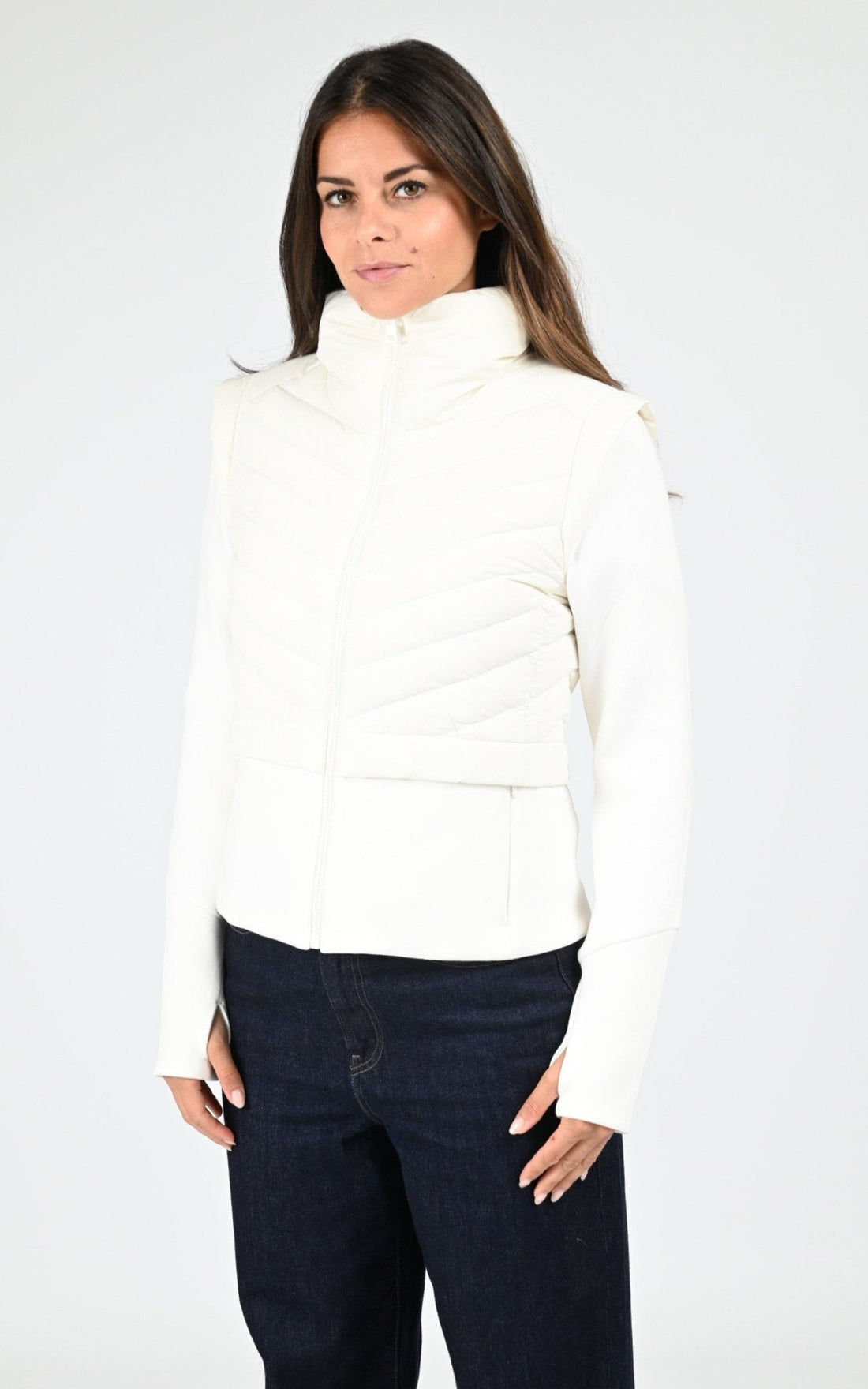 Gilet Textile Femme Soia &amp; Kyo, modèle Miriam de couleur powder