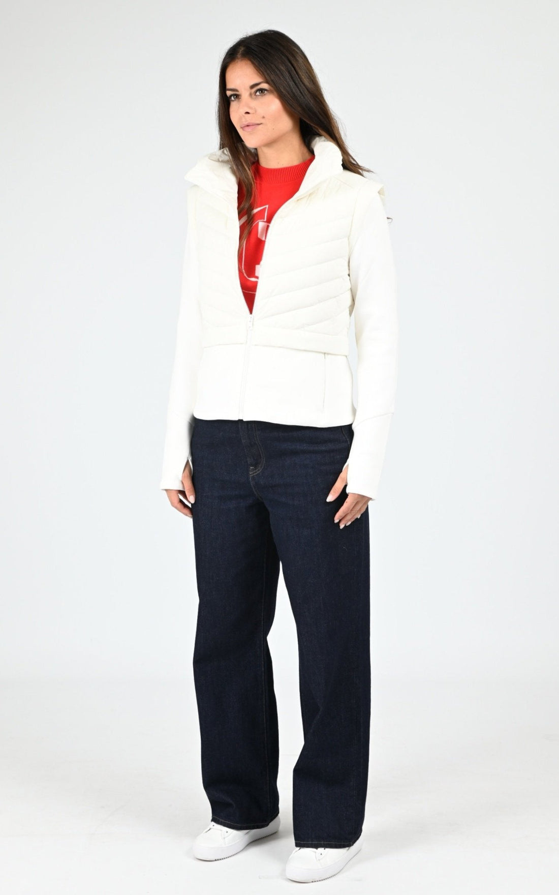 Gilet Textile Femme Soia &amp; Kyo, modèle Miriam de couleur powder