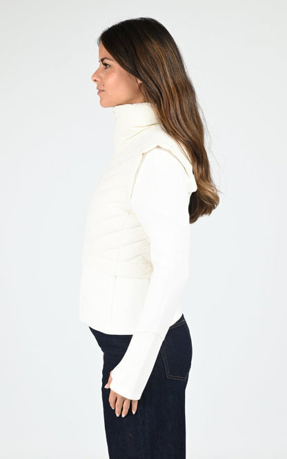 Gilet Textile Femme Soia &amp; Kyo, modèle Miriam de couleur powder