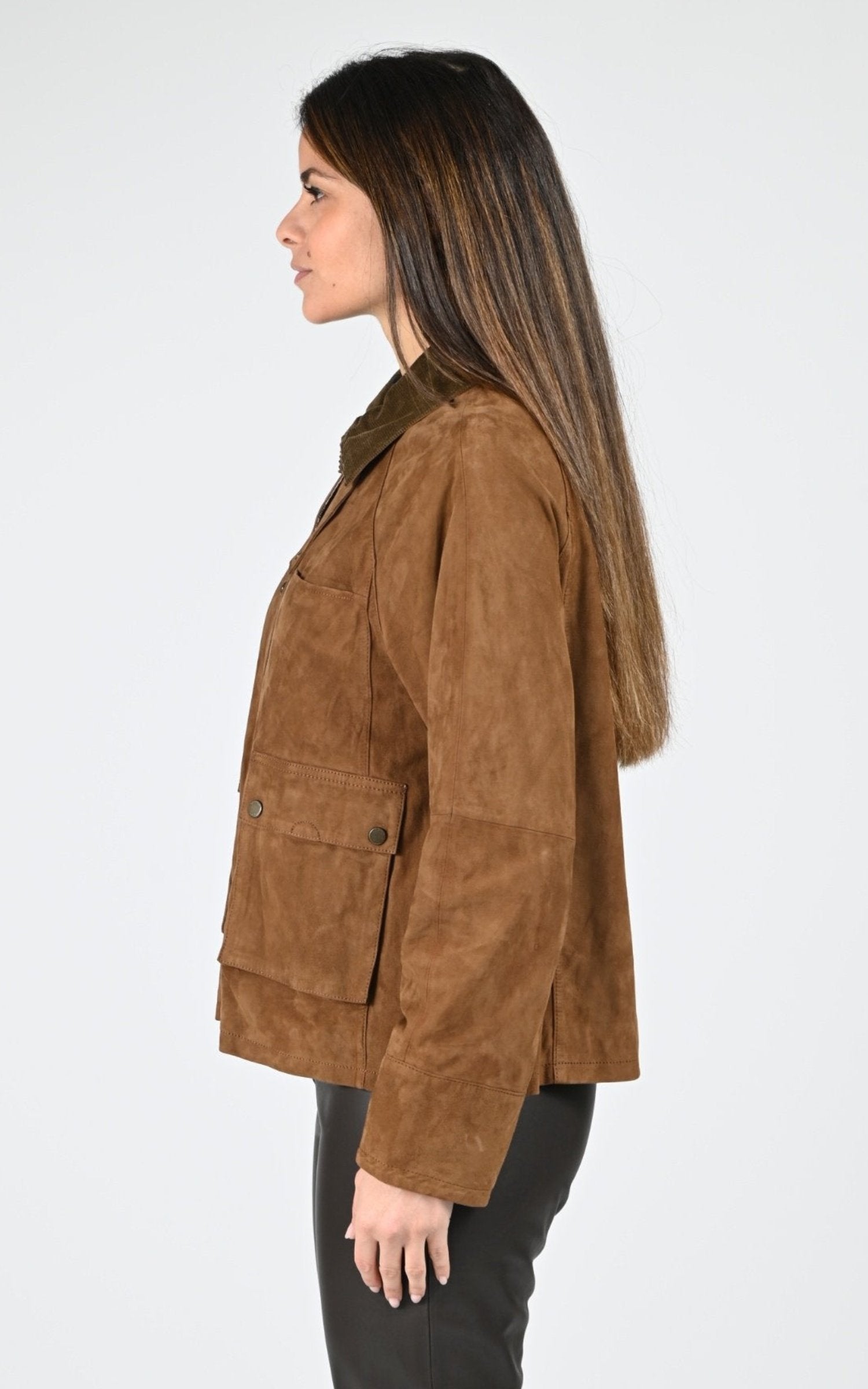 Veste Daim Femme Cuirco, modèle Missouri 65192 de couleur cognac 507 3