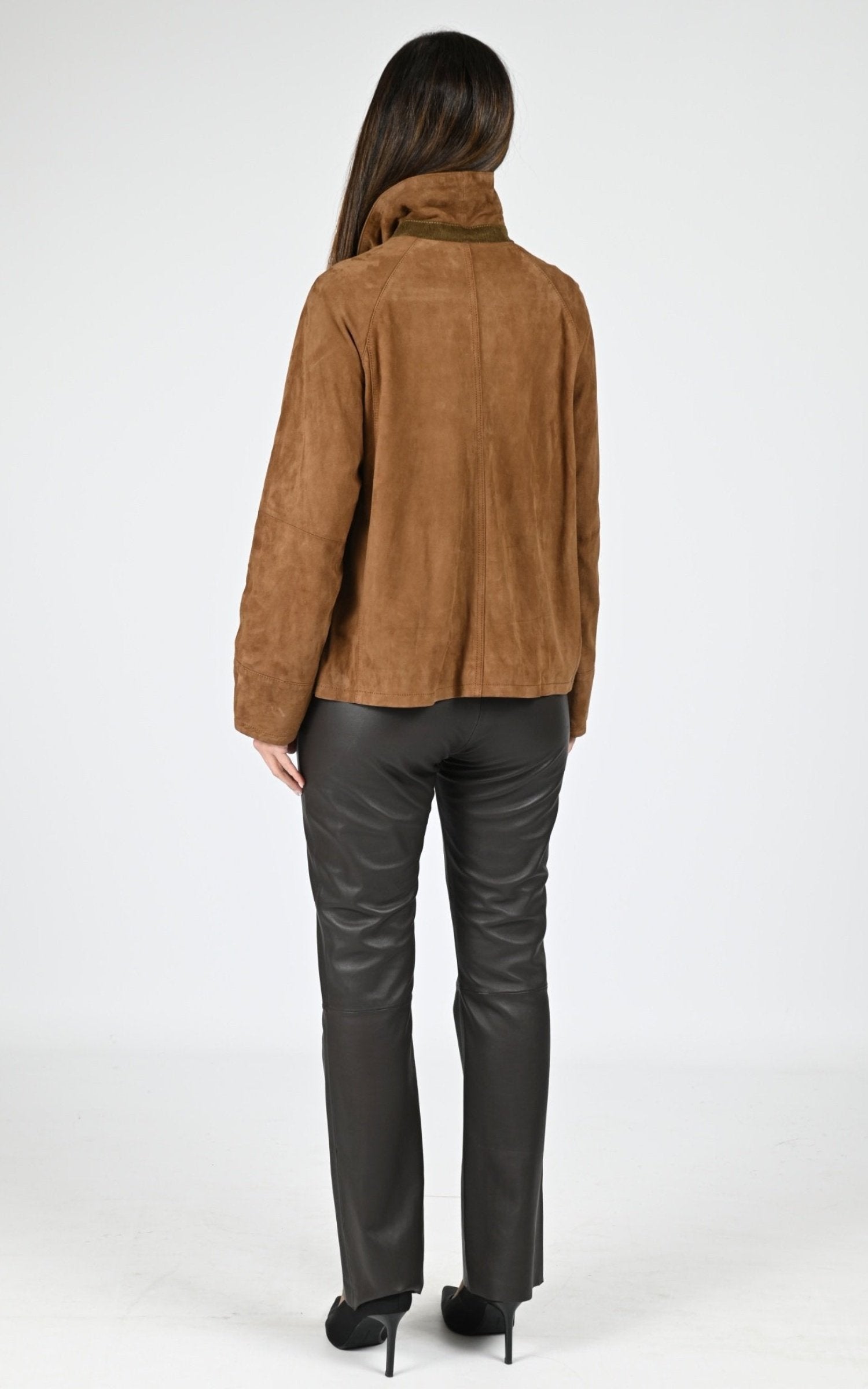 Veste Daim Femme Cuirco, modèle Missouri 65192 de couleur cognac 507 4