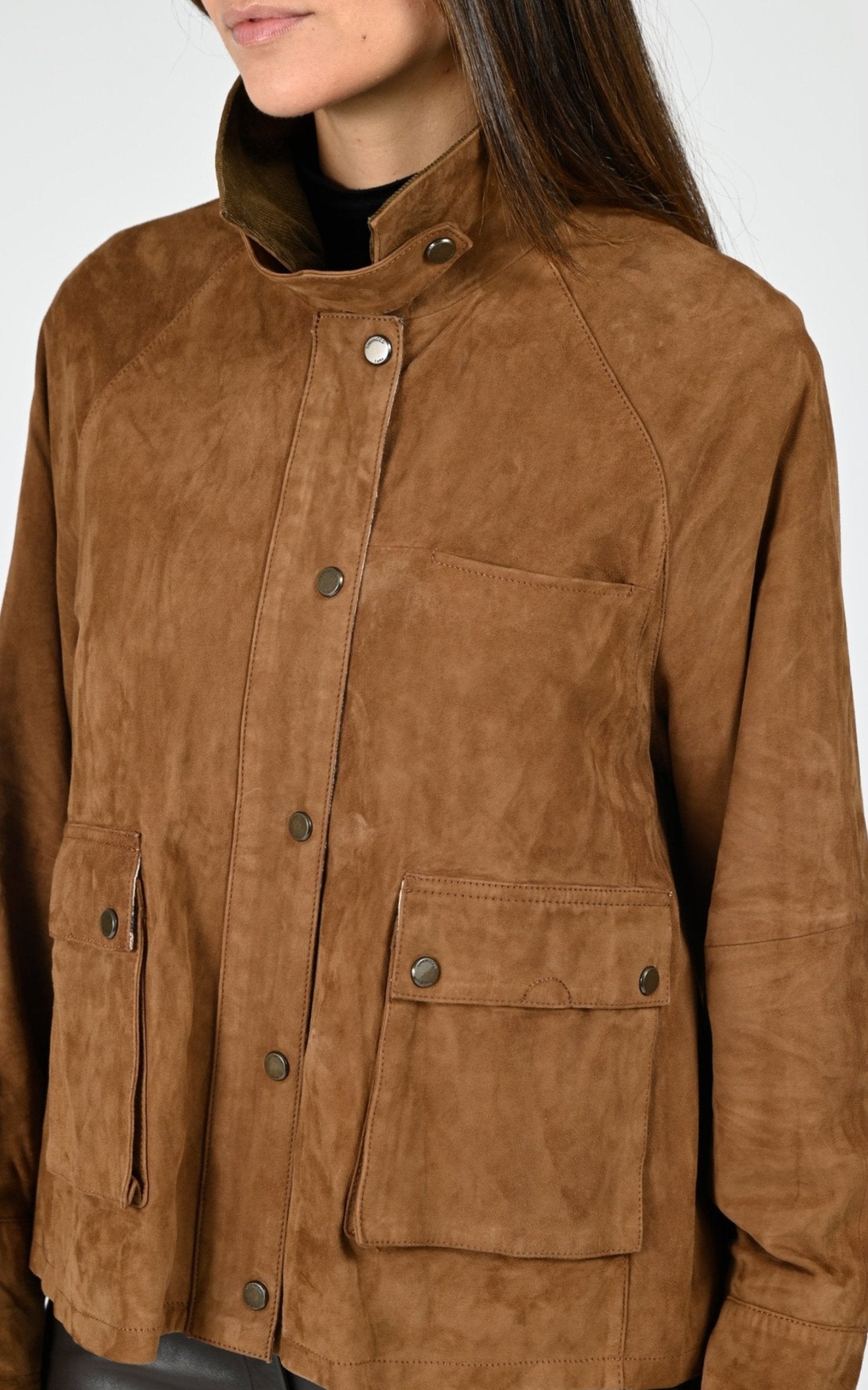 Veste Daim Femme Cuirco, modèle Missouri 65192 de couleur cognac 507