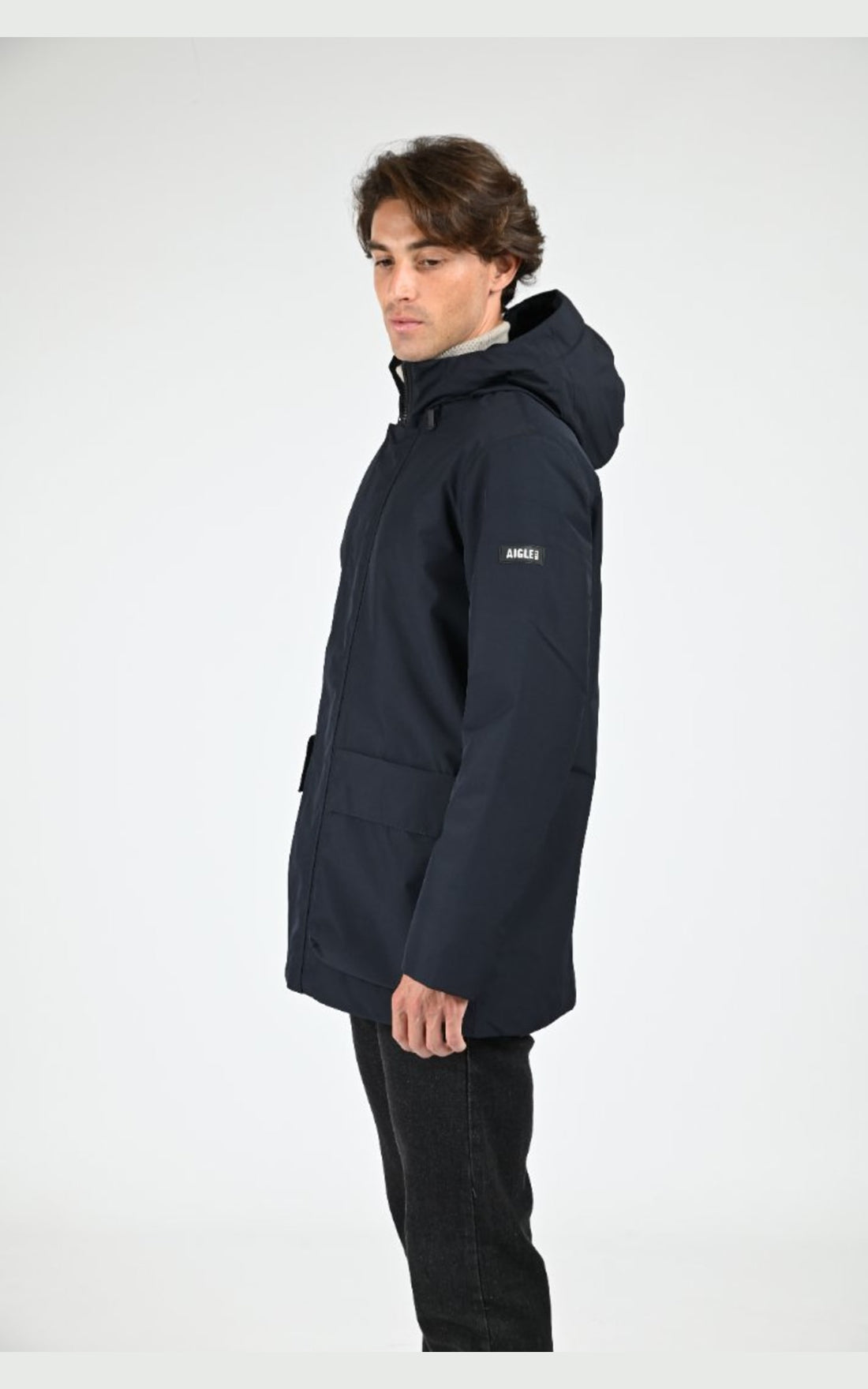 Parka Textile Homme Aigle, modèle Molespo aiw25moui001 de couleur noir