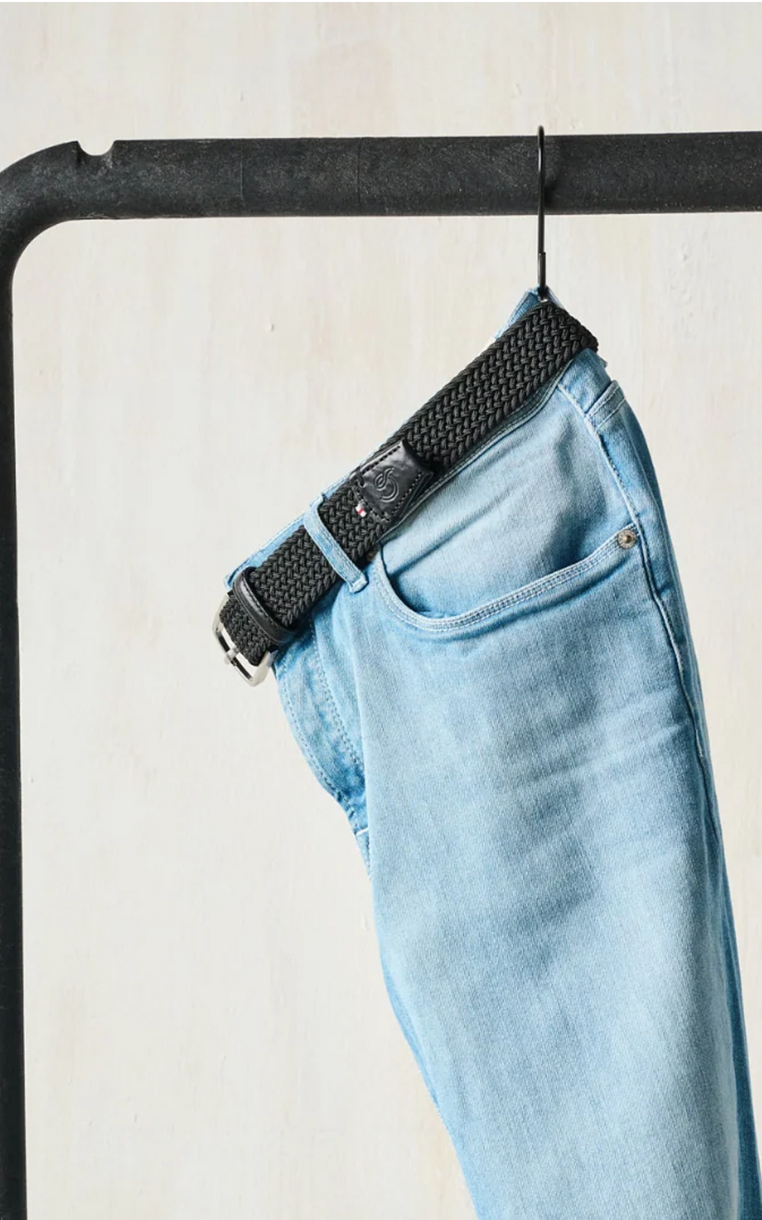 Ceinture tressée London noir