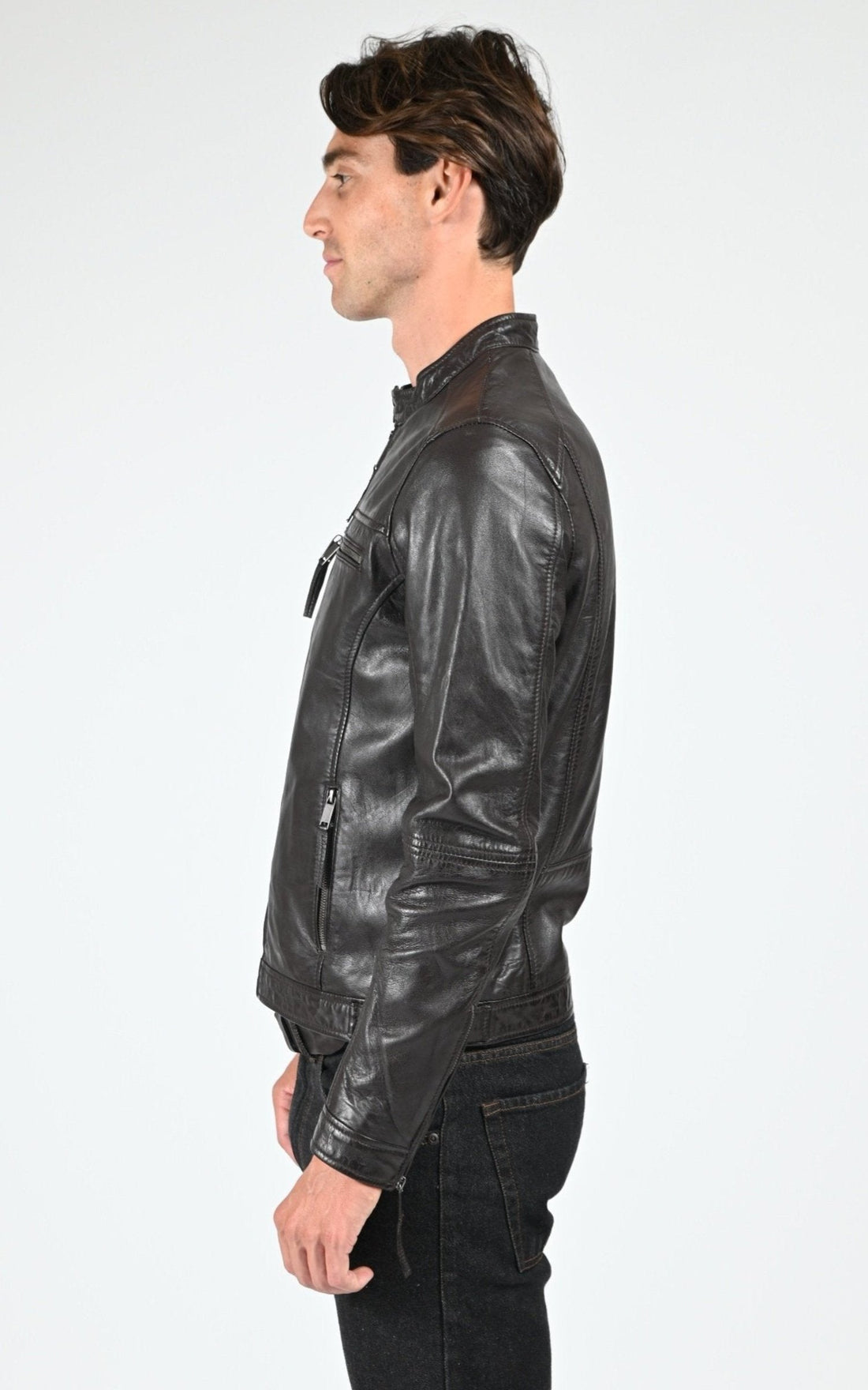 A &quot;MUMBAI&quot; Chocolat La Canadienne Blouson Homme interior photo