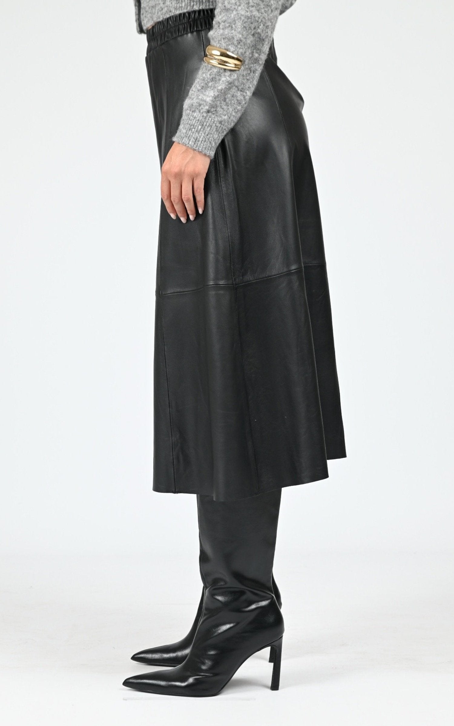 Jupe Cuir Femme Oakwood, modèle Nahee 65102 de couleur black 501 3