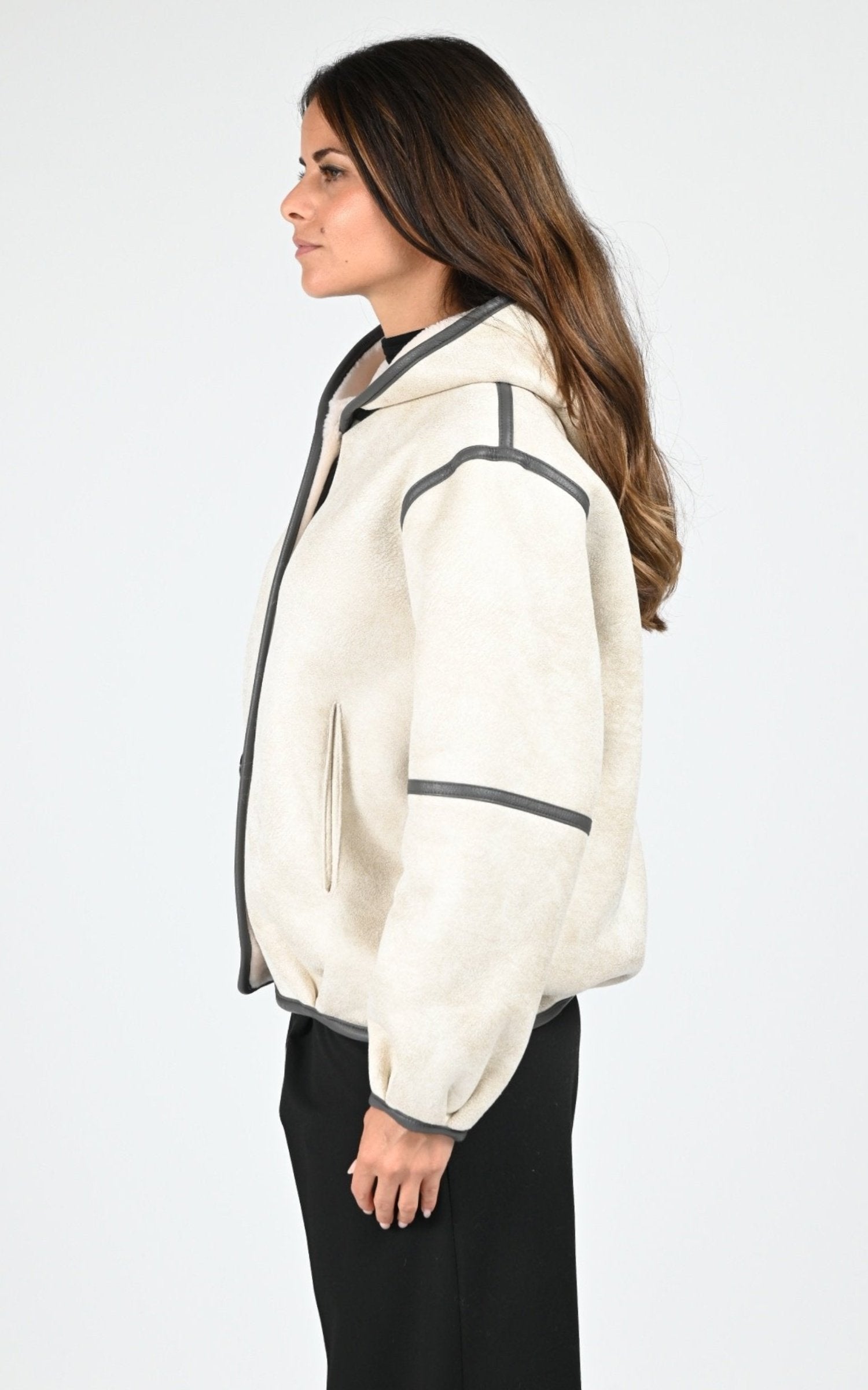 Veste Textile Femme Oakwood, modèle Natacha 65145 de couleur light beige 514 3