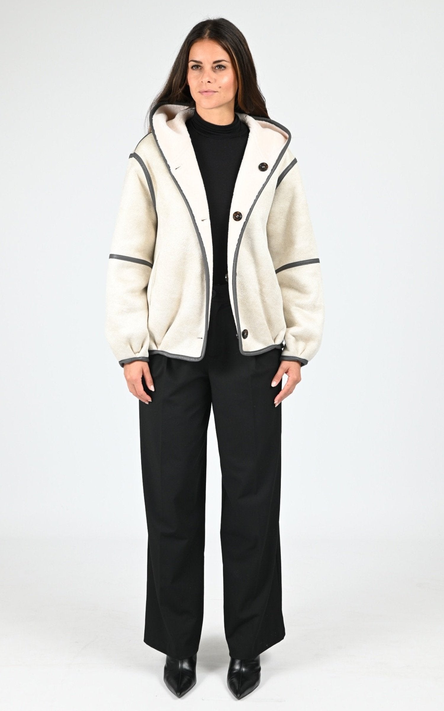 Veste Textile Femme Oakwood, modèle Natacha 65145 de couleur light beige 514 2