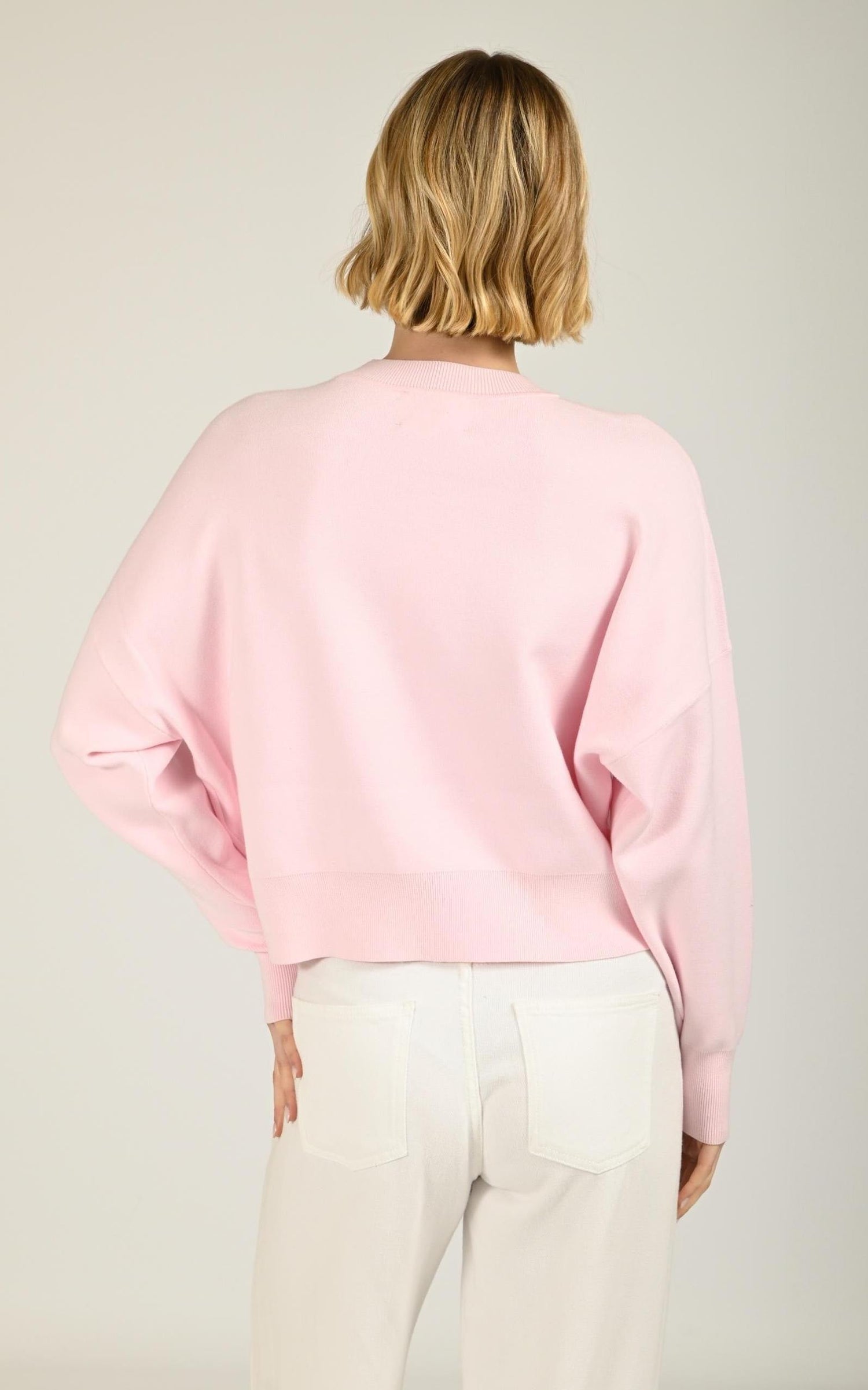 Pull Textile Femme Gertrude Et Gaston, modèle Nath script de couleur rose 4