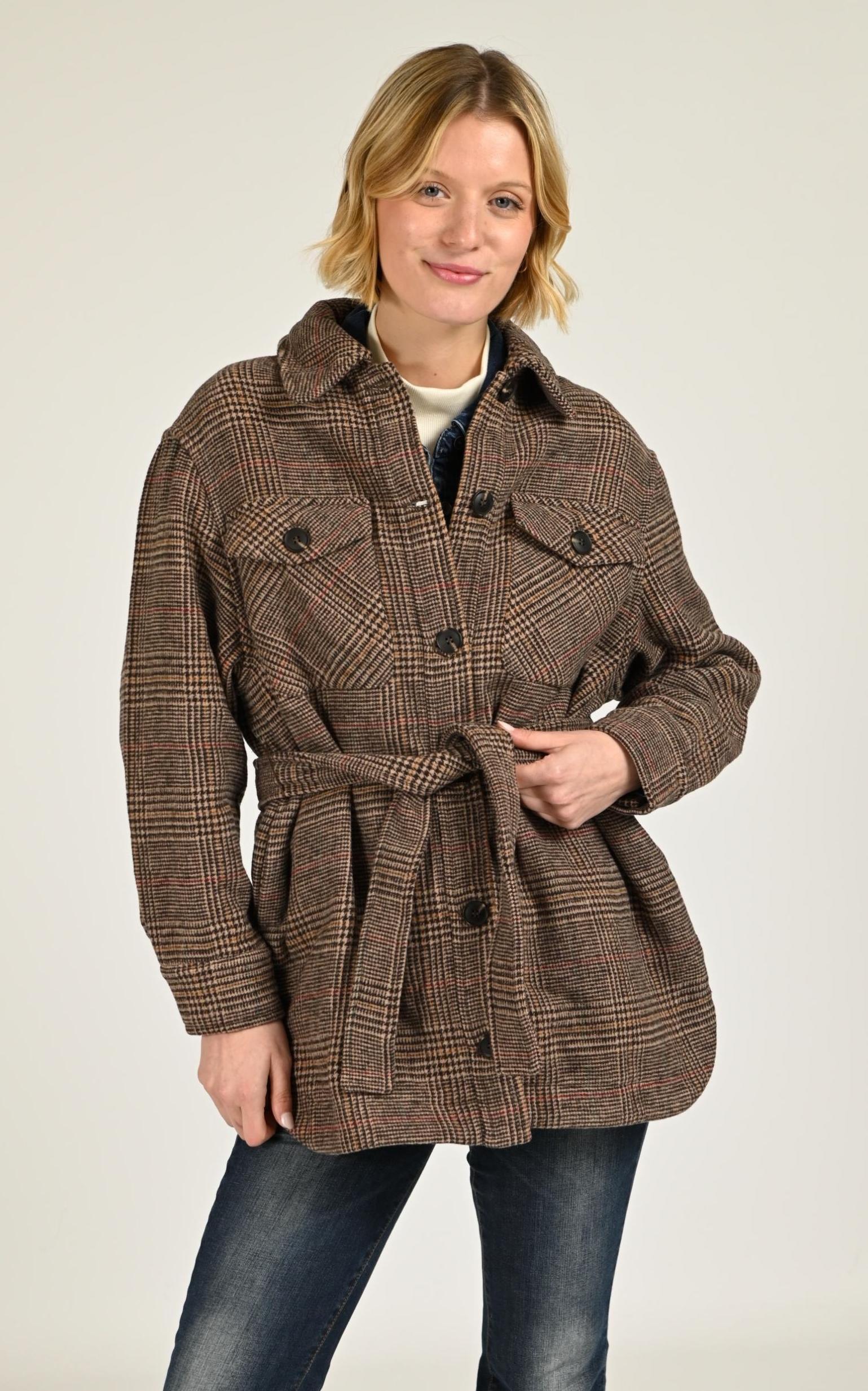 Surchemise Textile Femme La Petite Etoile, modèle Neddy de couleur marron