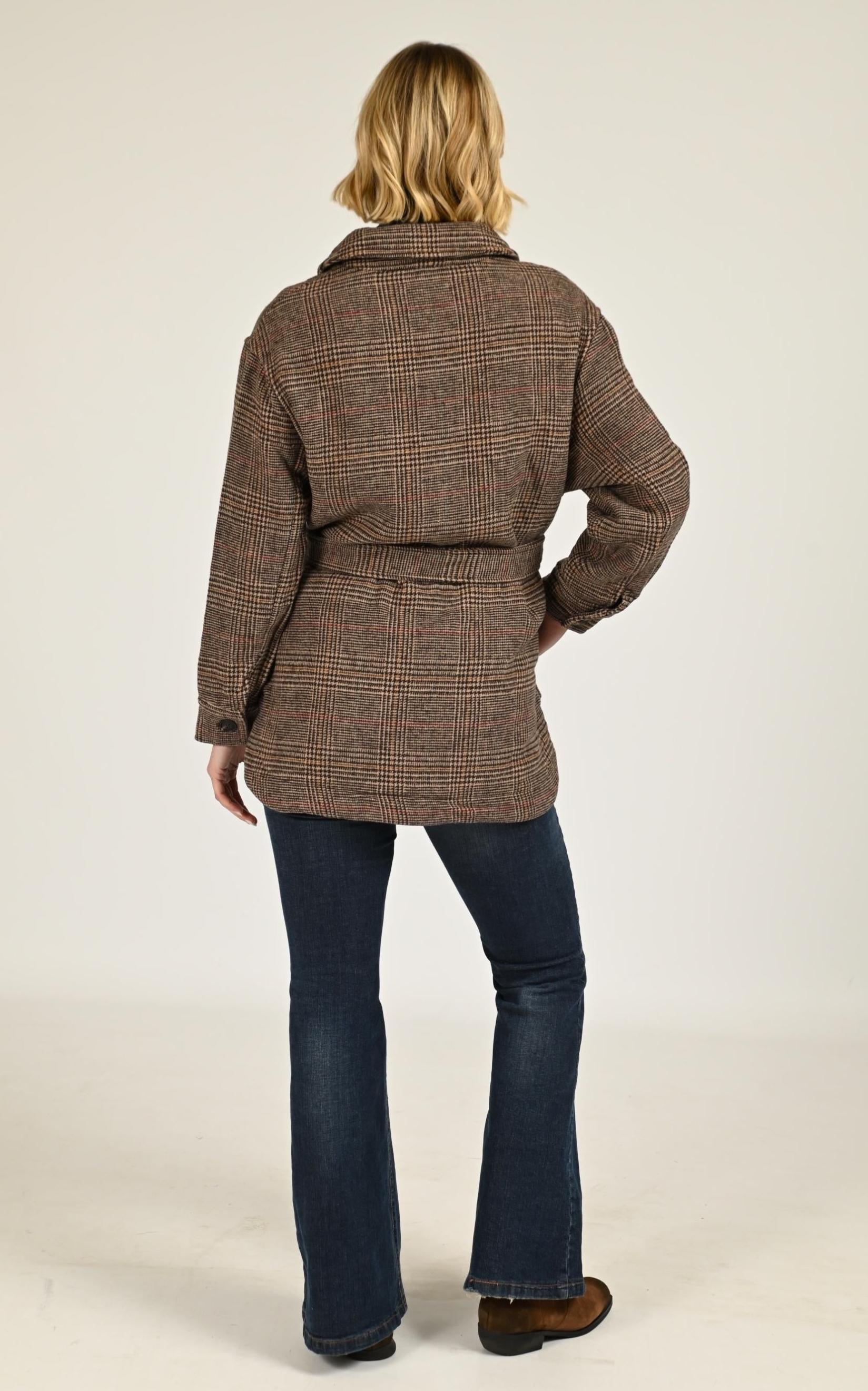 Surchemise Textile Femme La Petite Etoile, modèle Neddy de couleur marron