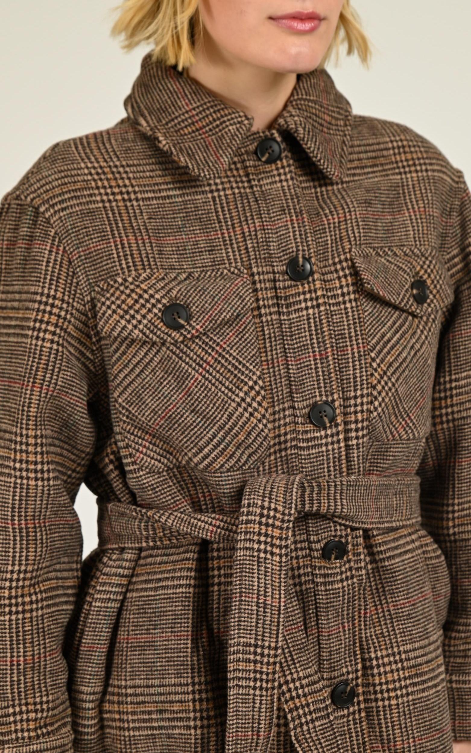 Surchemise Textile Femme La Petite Etoile, modèle Neddy de couleur marron
