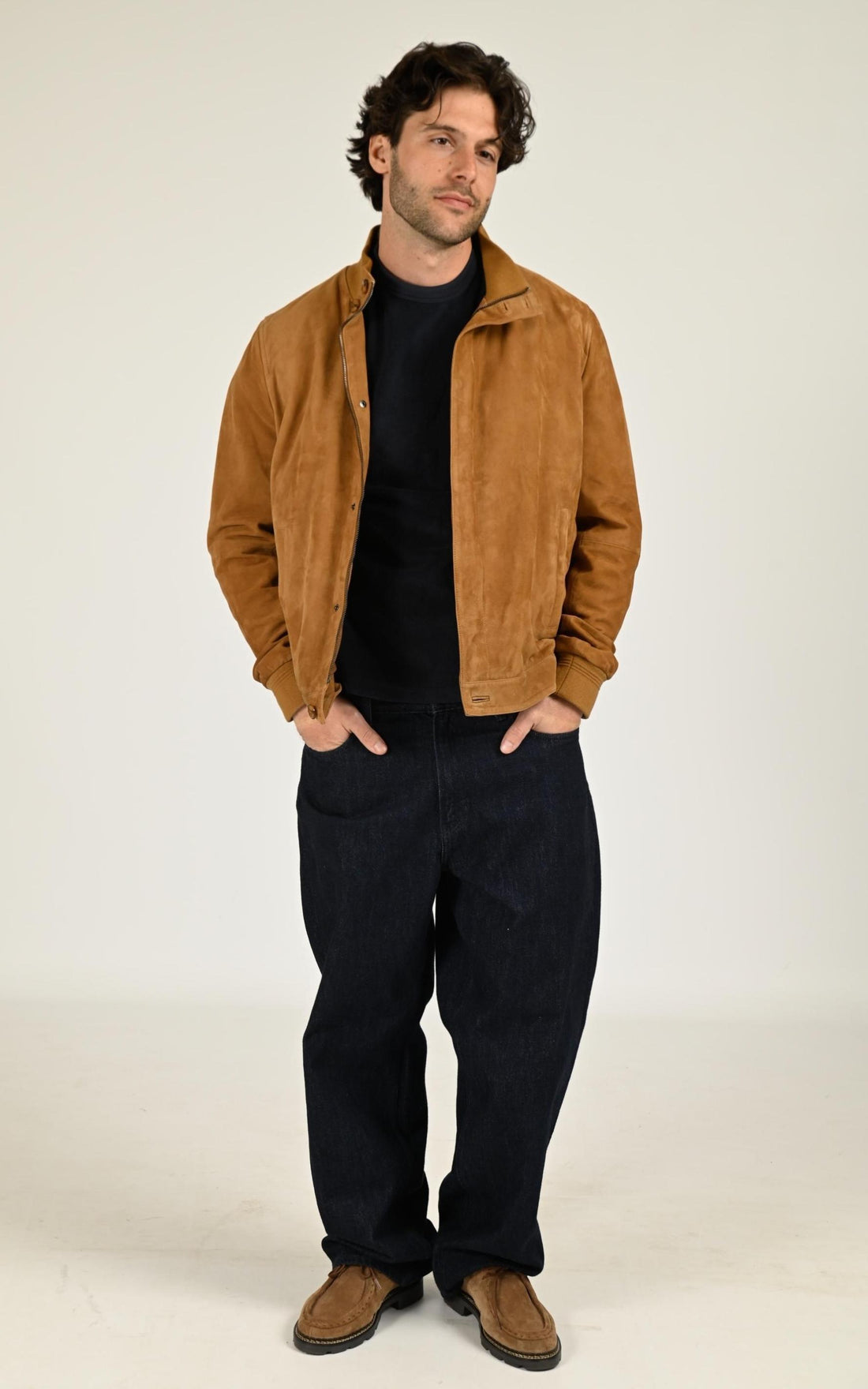 Blouson en daim Ziggy cognac