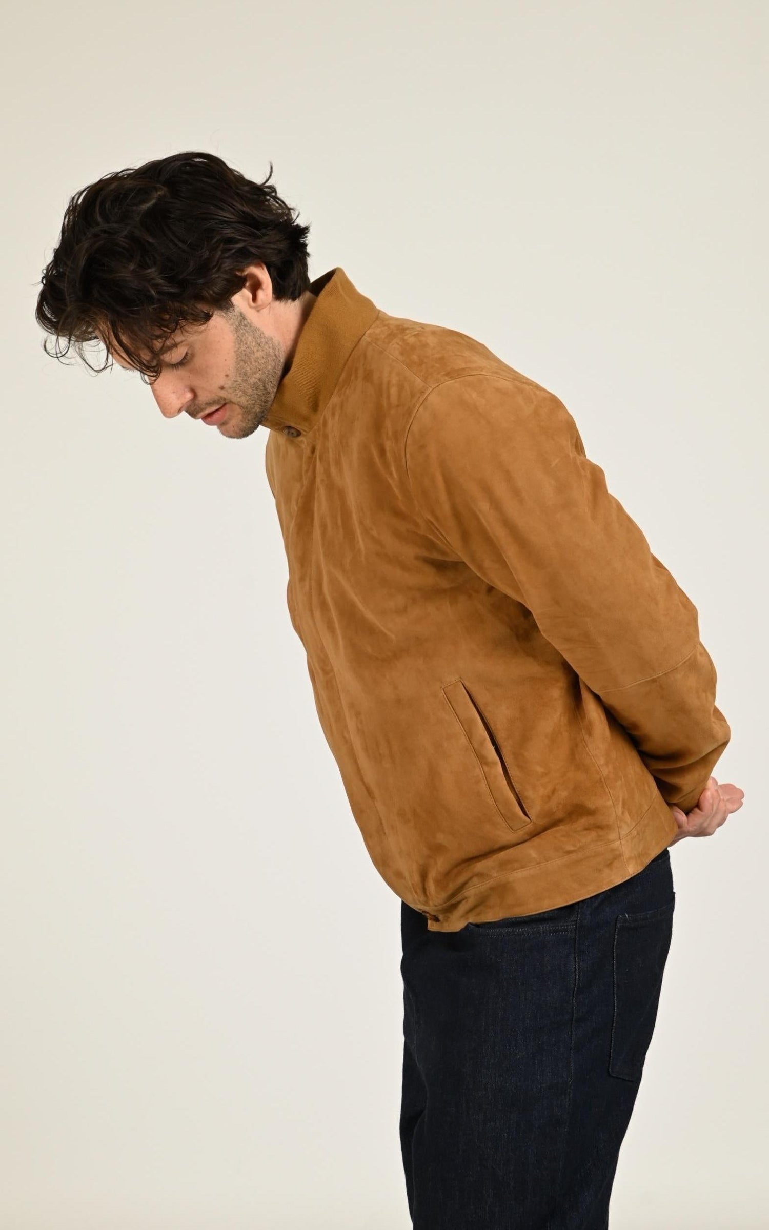 Blouson en daim Ziggy cognac 3