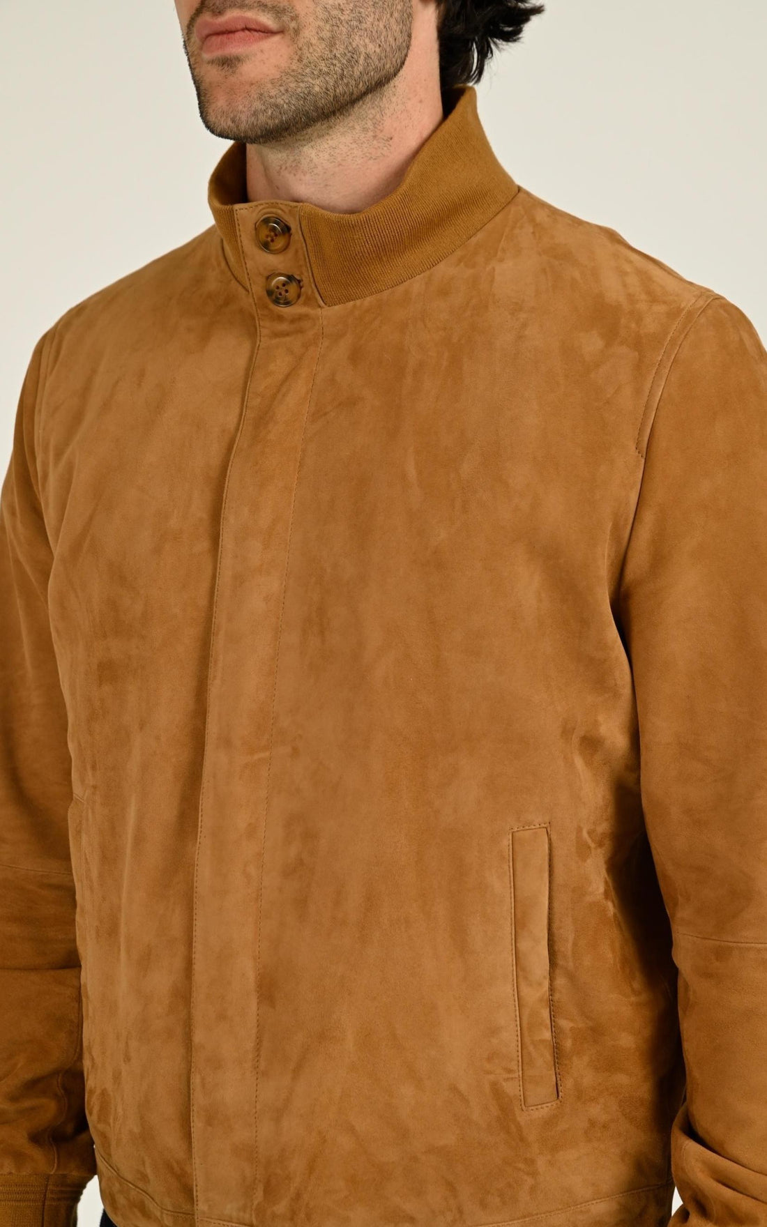 Blouson en daim Ziggy cognac