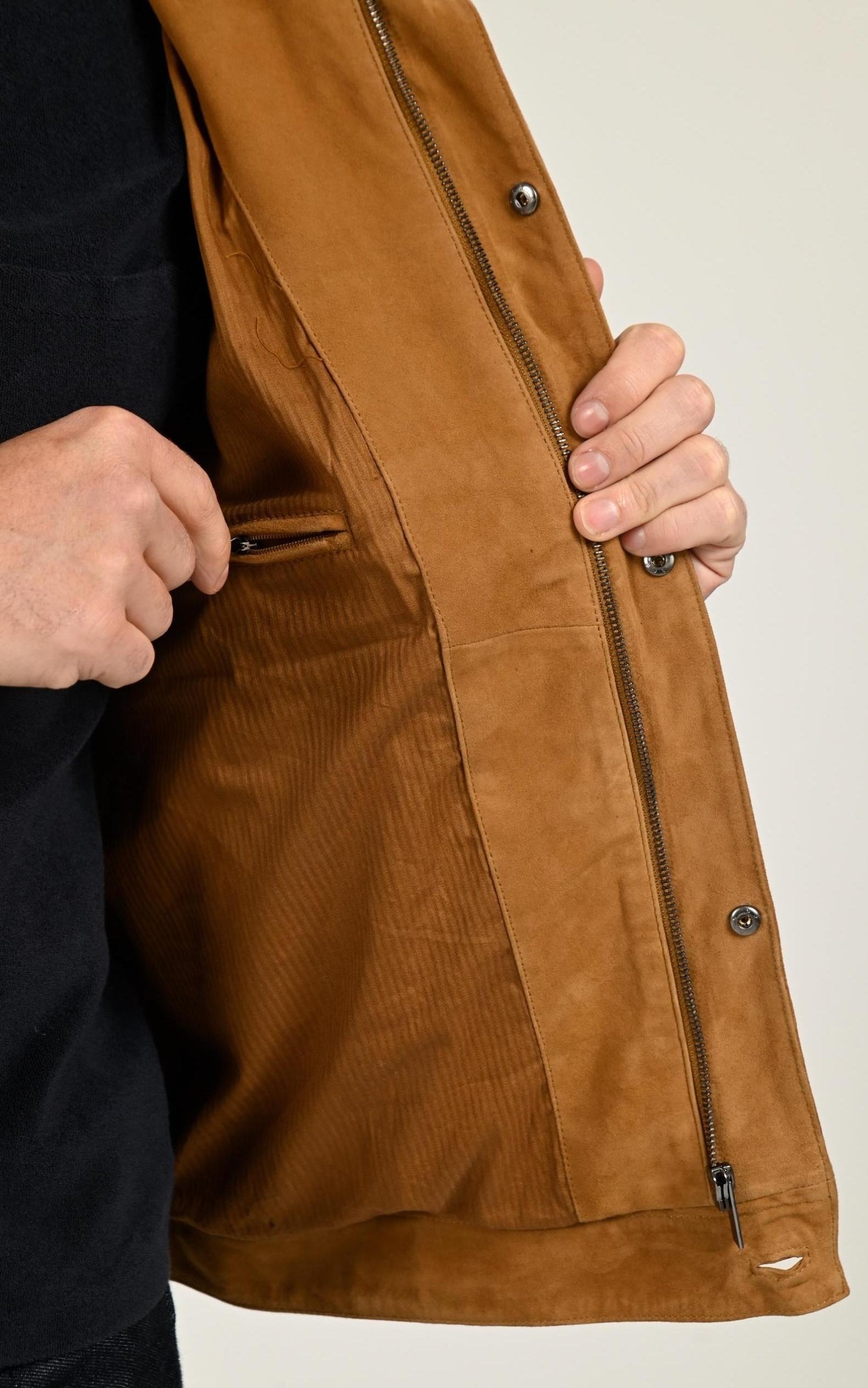 Blouson en daim Ziggy cognac 5