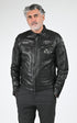 Blouson Cuir Homme Daytona 73, modèle Nieto 104382 de couleur black/black