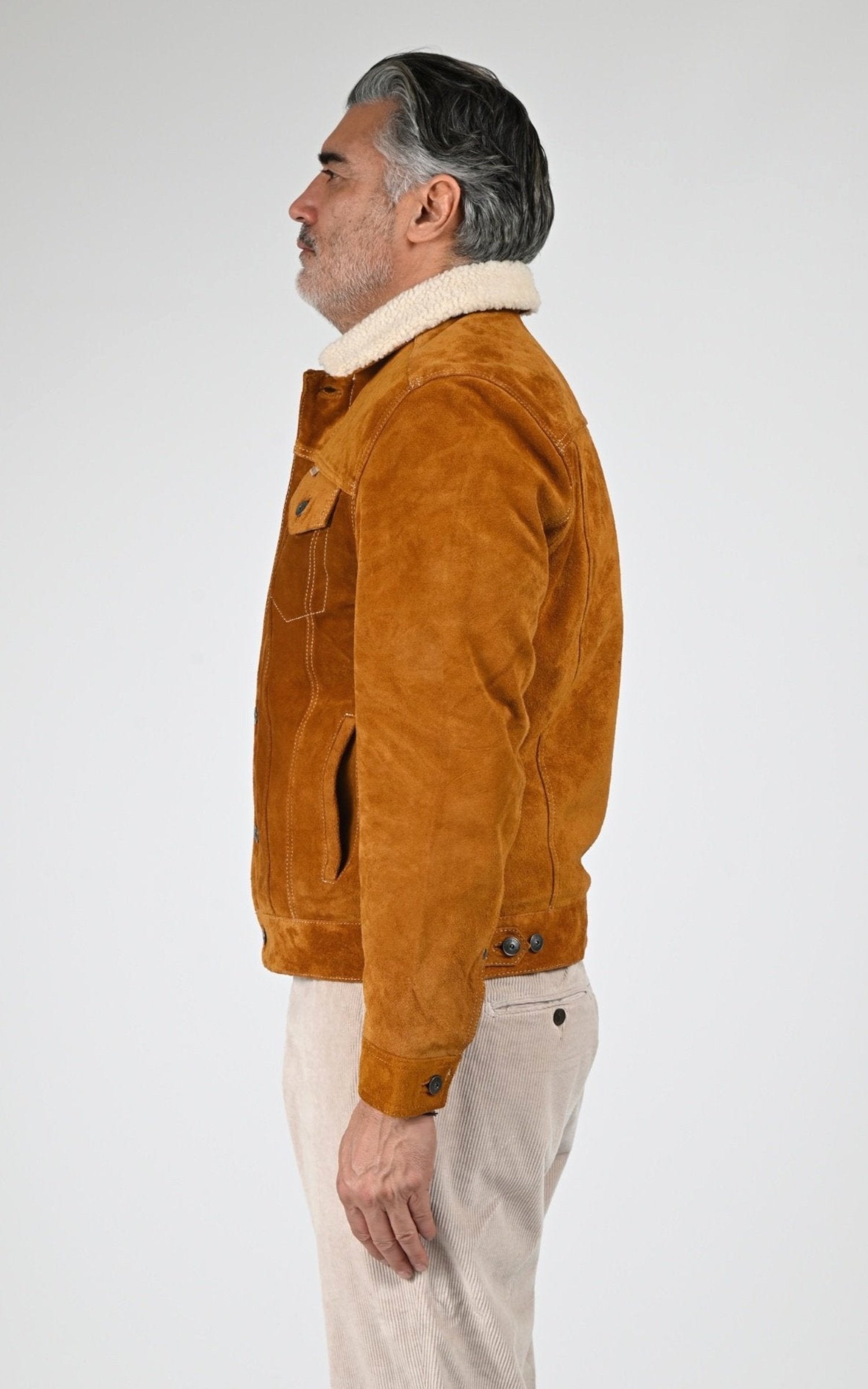 Blouson Cuir Homme Iron And Resin, modèle Open road buff 103857 de couleur cognac 3