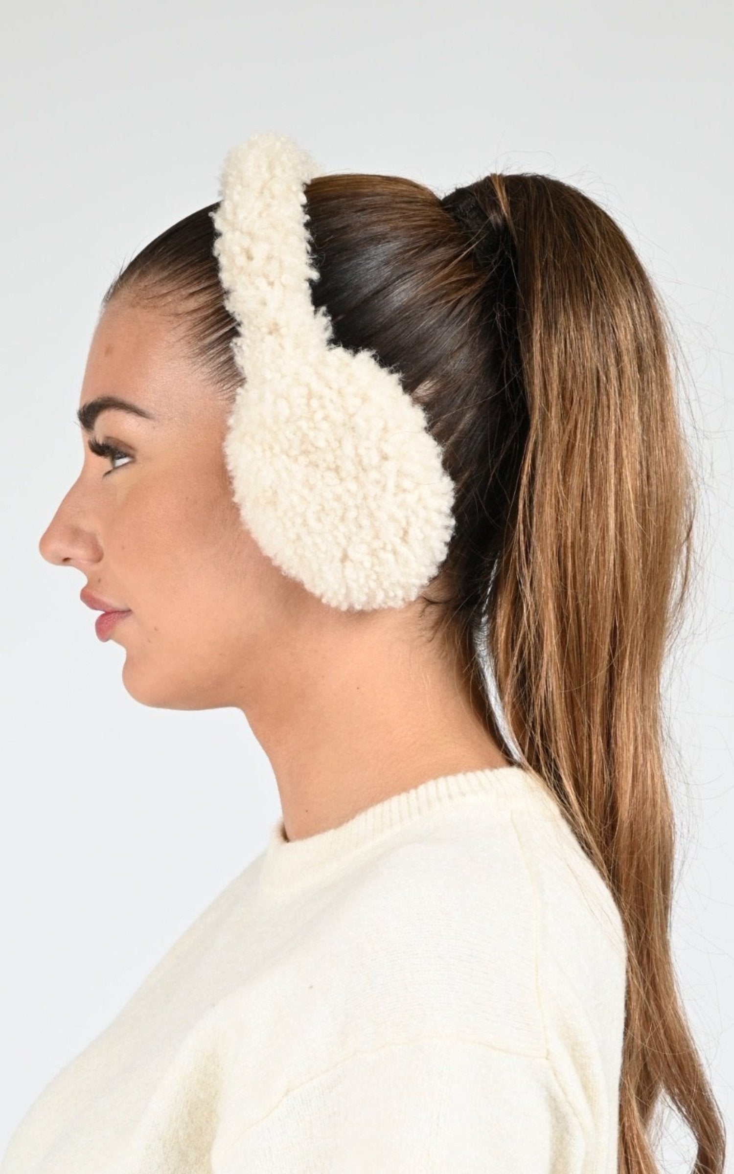 Oreillettes Df Mixte Tsanikidis, modèle Oval de couleur ivory 2