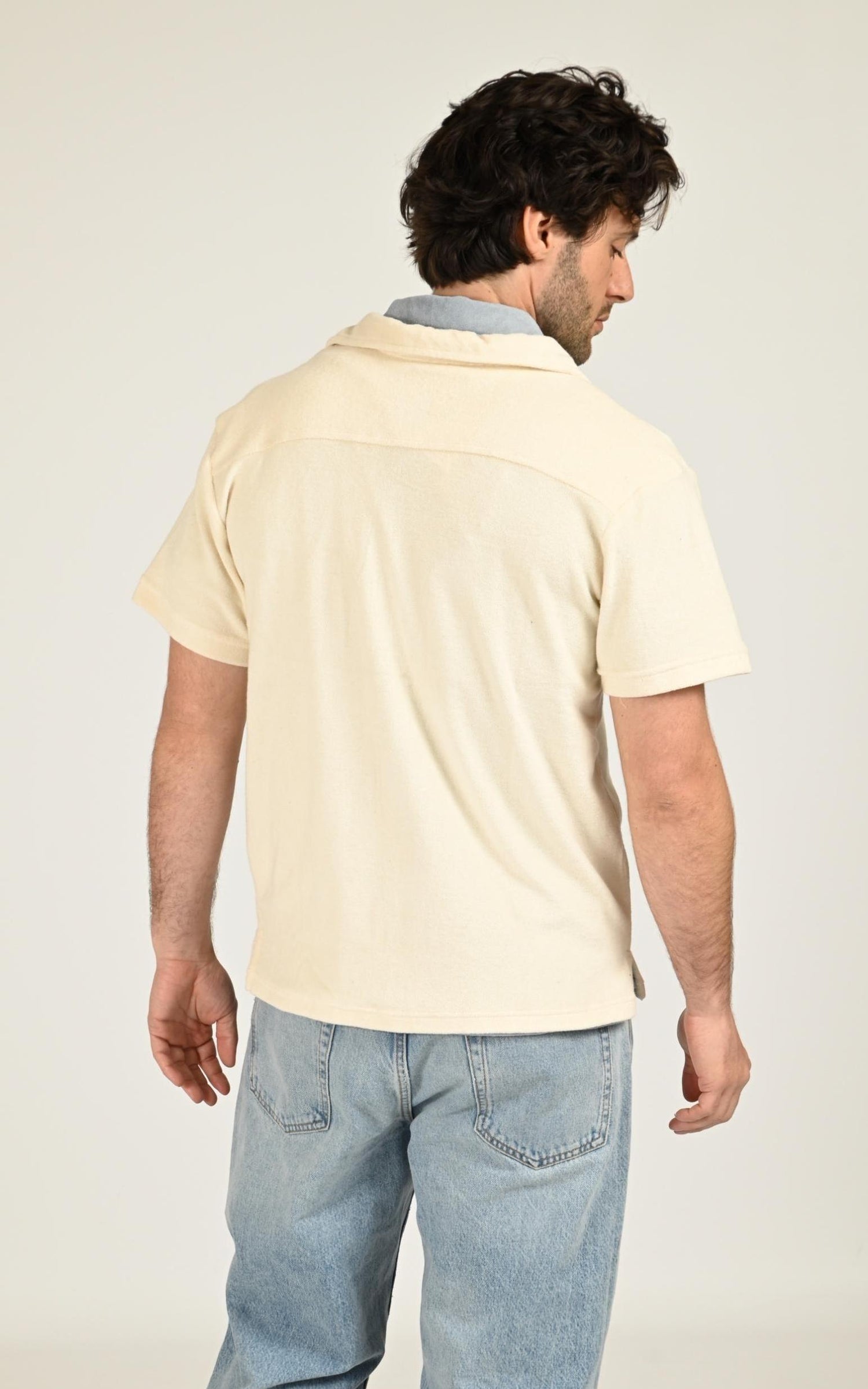 Chemise Textile Homme Daytona 73, modèle Oxnard 104104 de couleur beige / taupe 4