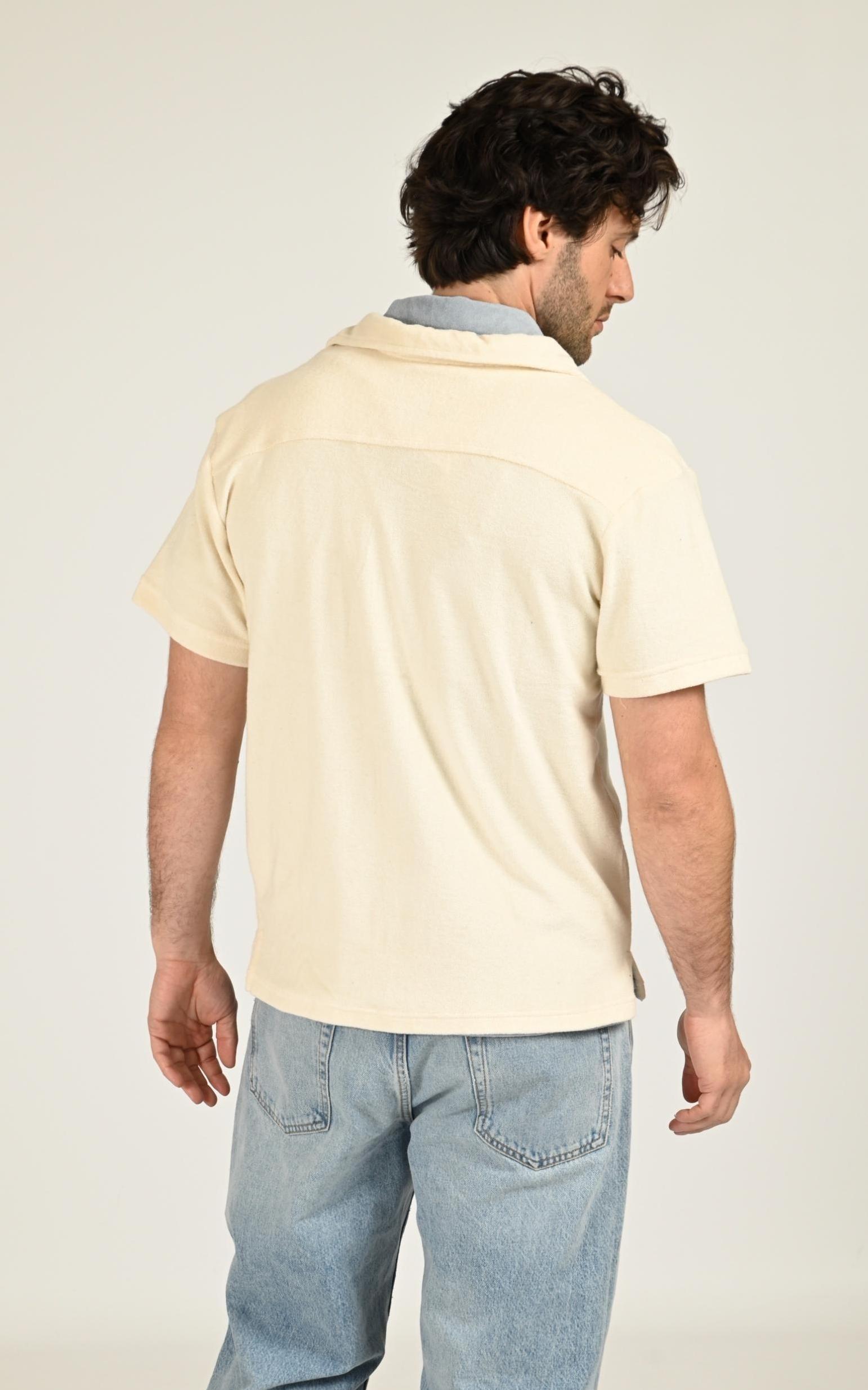 Chemise Textile Homme Daytona 73, modèle Oxnard 104104 de couleur beige / taupe