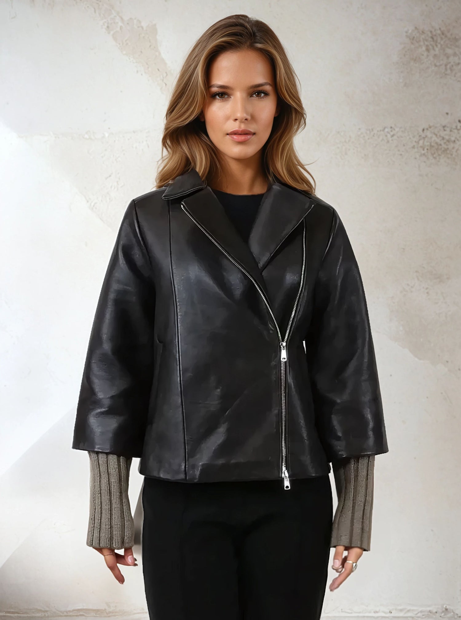 Gemini, 55 cm. Lamb Dior Bonded Leather-Women Dark Brown 1